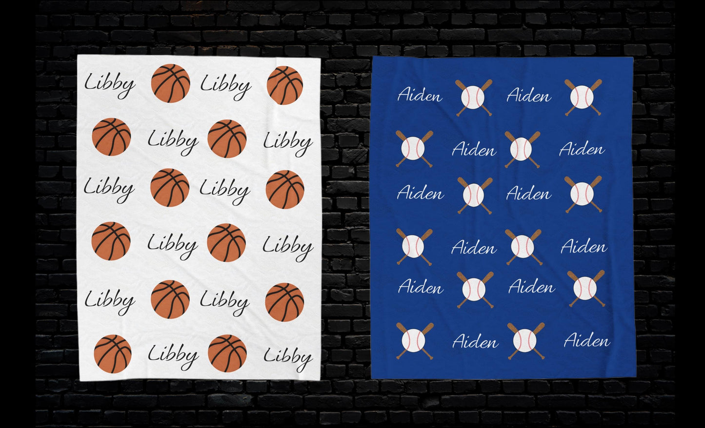 Personalized Sports Blanket, Personalized Velveteen Plush Blanket, Christmas Gift for Kids, Baseball, Football, Soccer, Lacrosse, Golf Gift