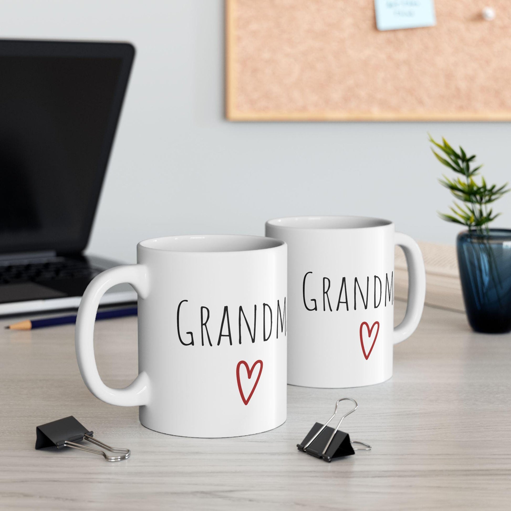 Grandma & Grandpa Ceramic Mug Set - Holiday Gift for Grandparents, 11oz or 15oz - Christmas, Grandparents Day, Birthday, Anniversary,