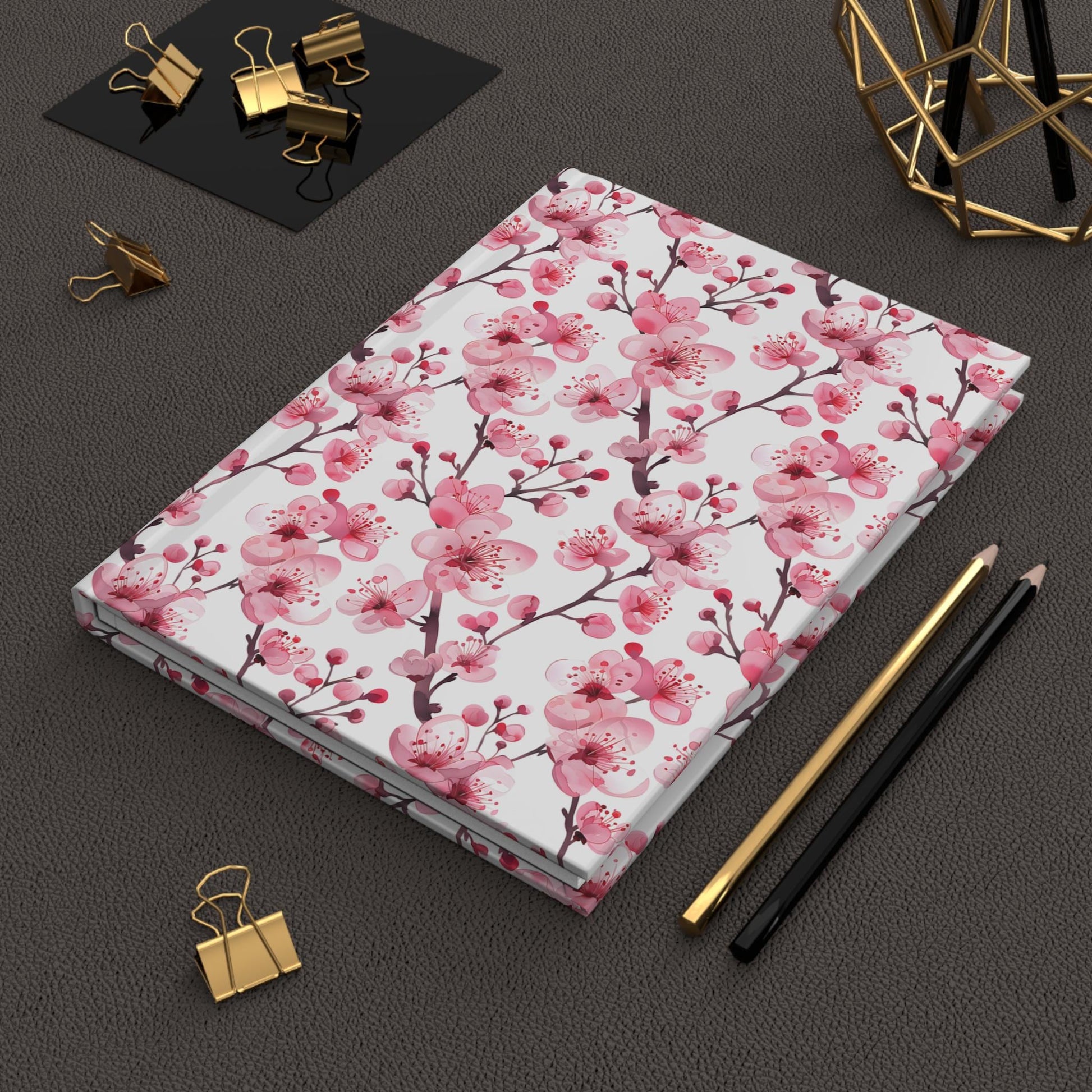 Cherry Blossoms Journal, Matte Hardcover Notebook, Floral Bullet Journal, Zen Stationery Gift, Botanical Writing Journal, Nature Lover Diary