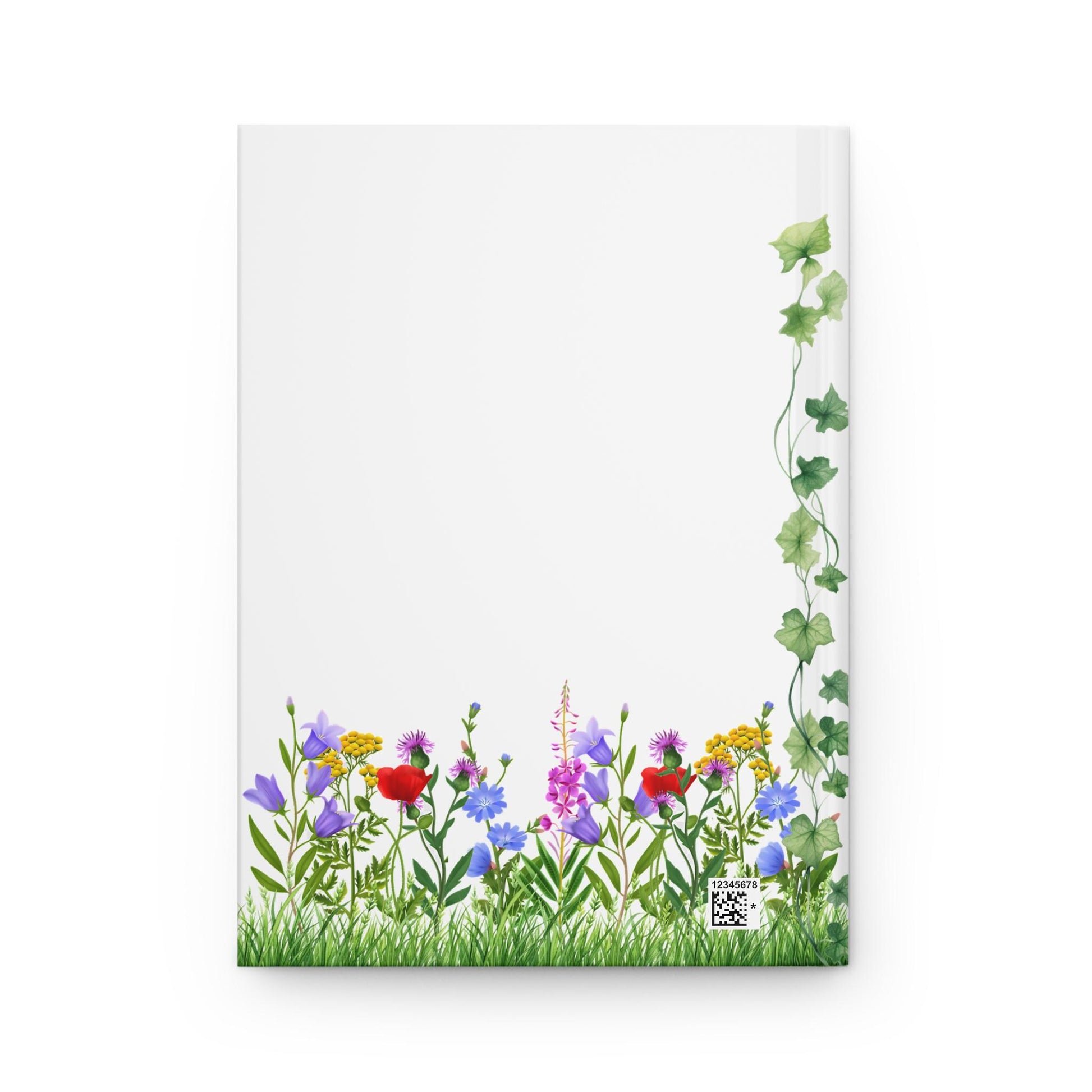 Personalized Wildflower Hardcover Journal, Vibrant Flower Diary, Matte Finish Notebook, Custom Name Gift, Writing Blank Book