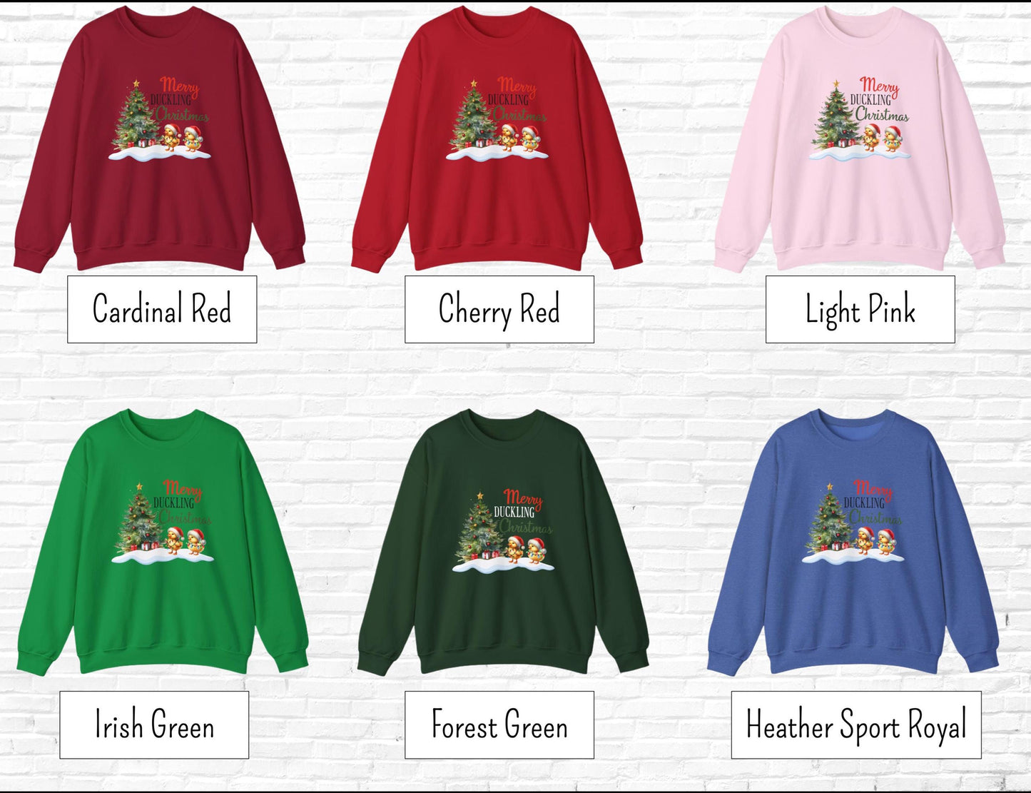 Funny Christmas Duckling Sweatshirt, Merry Duckling Christmas Jumper, Holiday Gift, Festive Crewneck, Cute Xmas Lights Top, Unisex Winter