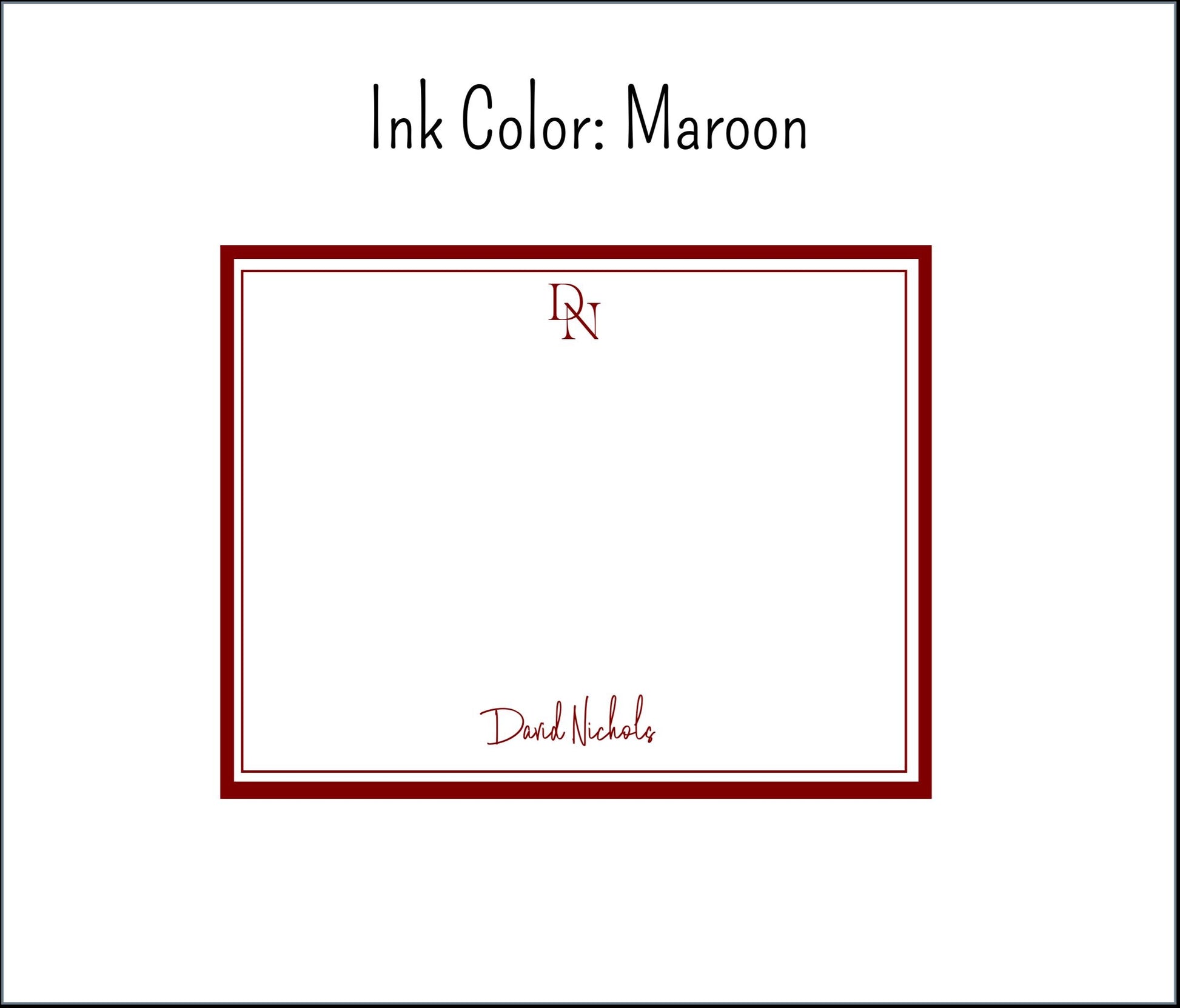 Personalized Stationery Modern Style - Set of note cards & envelopes