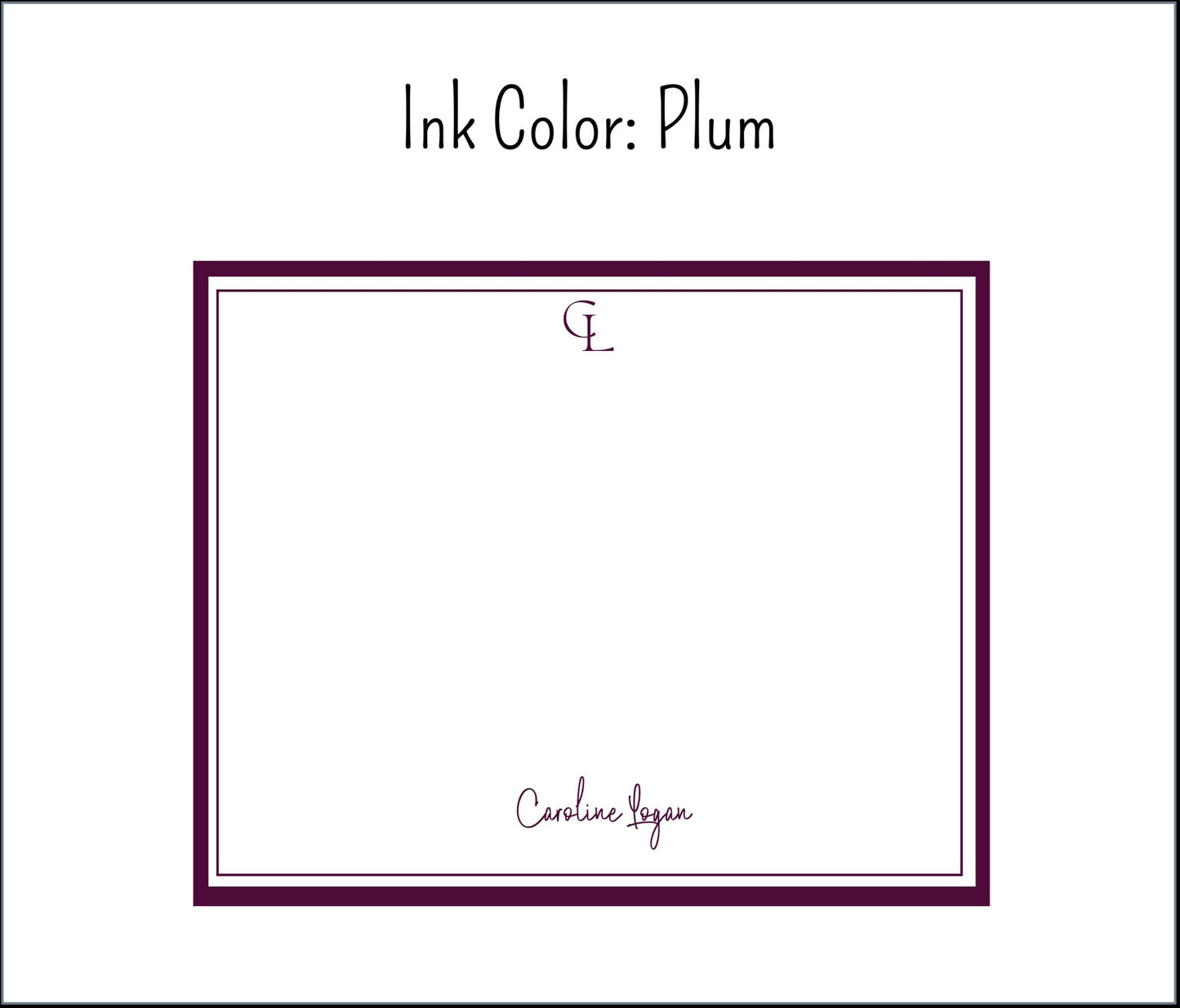 Personalized Stationery Modern Style - Set of note cards & envelopes