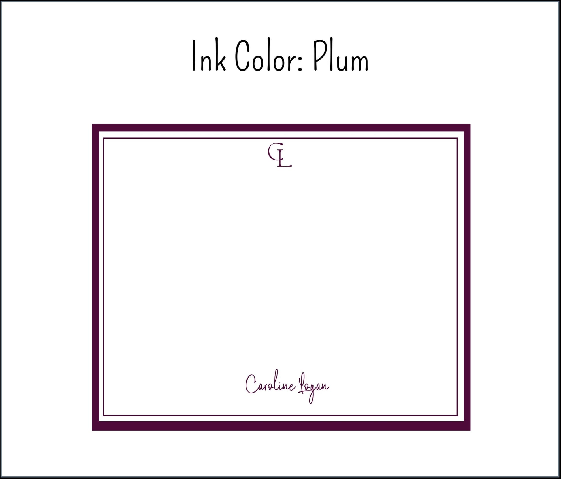 Personalized Stationery Modern Style - Set of note cards & envelopes