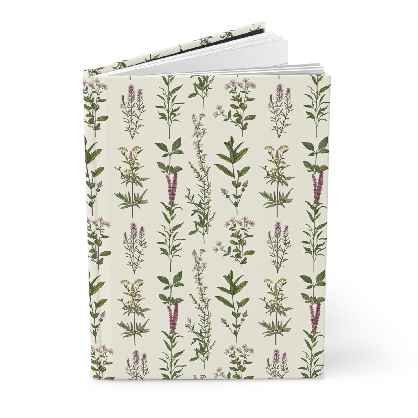 Vintage Herbal Botanical Hardcover Journal, Matte Finish Notebook, Botanical Diary, Rustic Journal, Gift for Nature Lover, Floral Planner