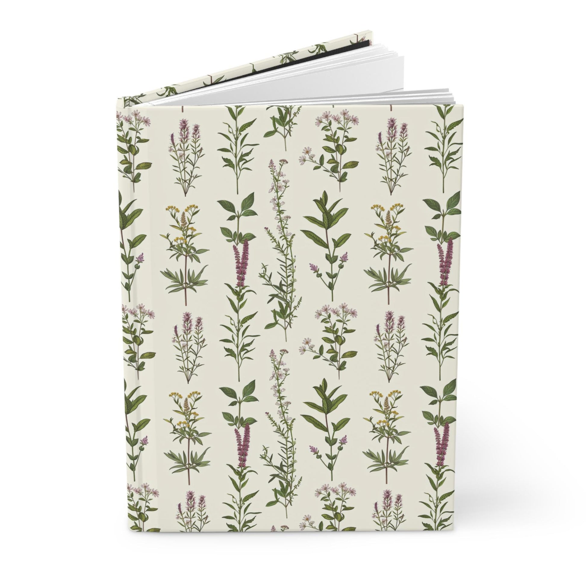 Vintage Herbal Botanical Hardcover Journal, Matte Finish Notebook, Botanical Diary, Rustic Journal, Gift for Nature Lover, Floral Planner