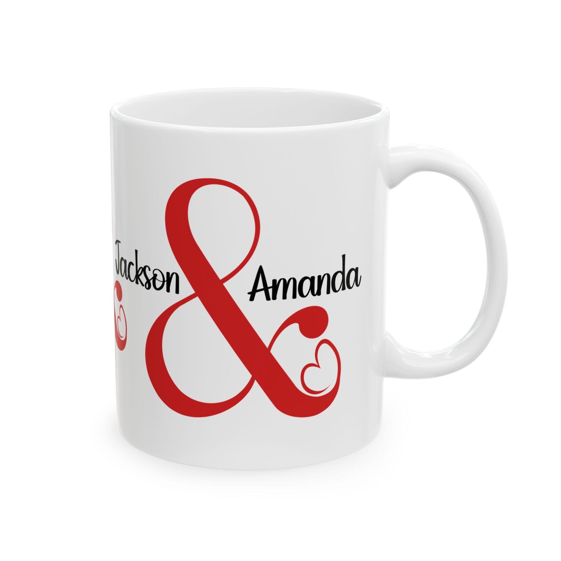 Valentine's Day Personalized Ceramic Mug Set, Couple Coffee Mugs, 11oz, 15oz, Gift for Him and Her, Custom Valentine's Gift