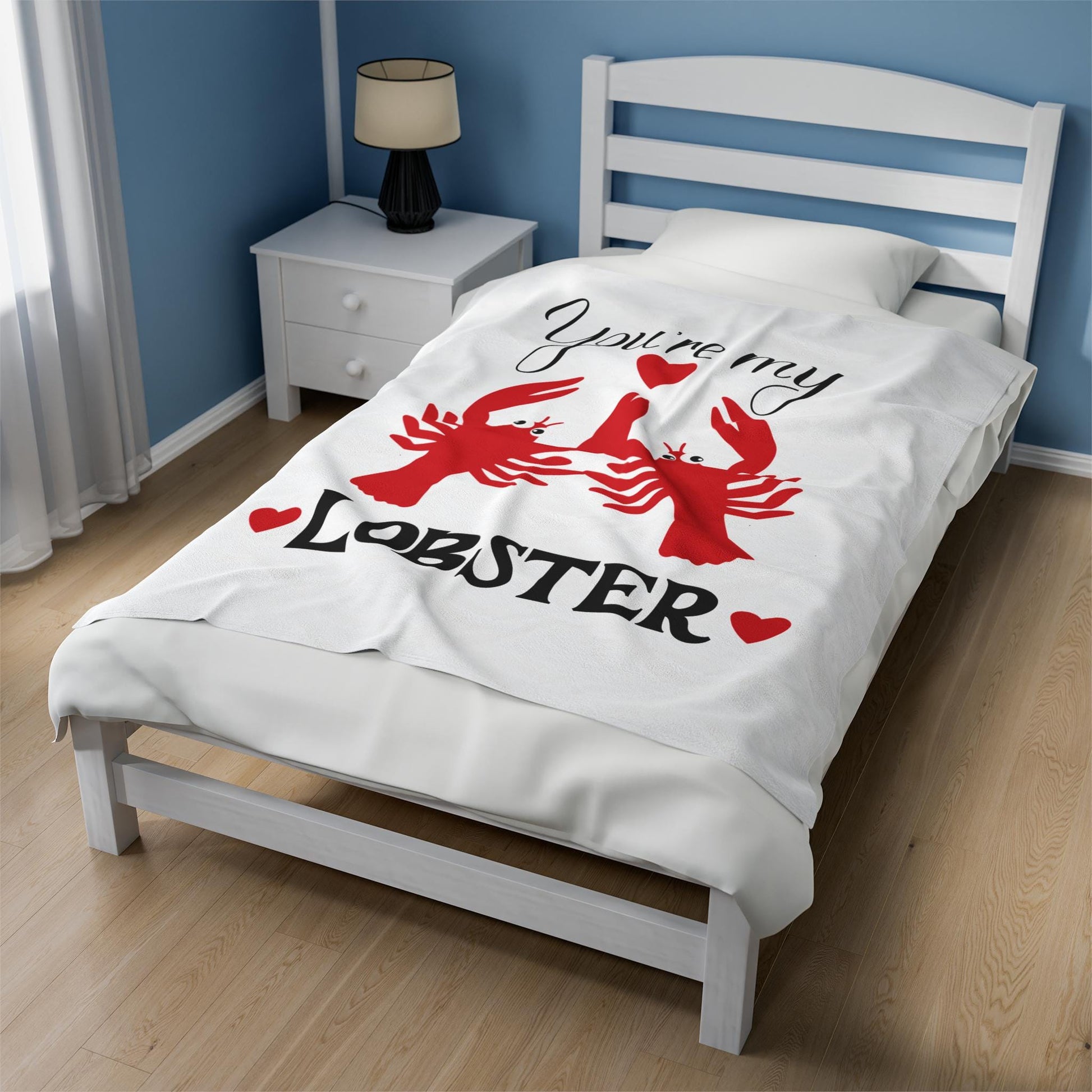 Plush Blanket - You're My Lobster, Friends TV Show, Valentine's Day Gift, Sweet Cute Throw, Cozy Bedding