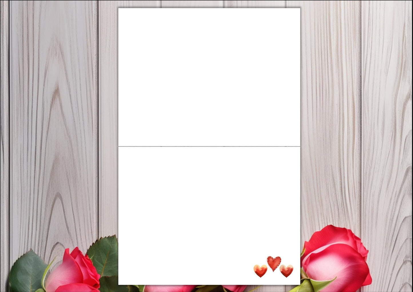 Valentine's Day Note Cards Watercolor Hearts