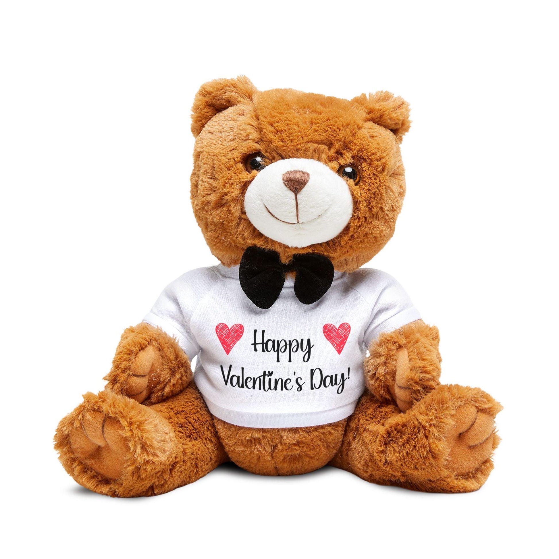 Teddy Bear with T-Shirt, Personalized Valentine's Day Gift, Custom Message Plush Toy, Gift for Loved One, Best Friend Gift, Customized