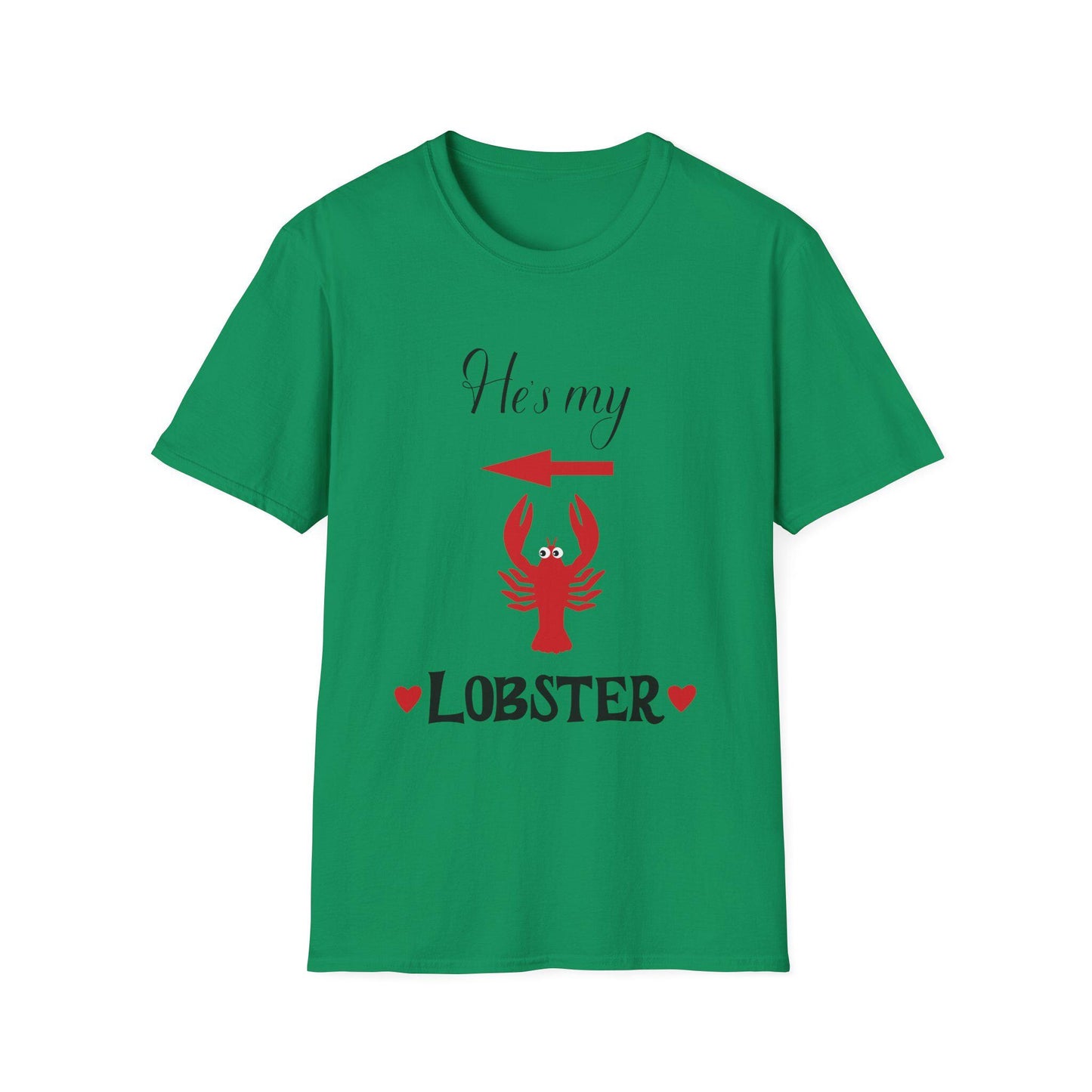 Couple's Unisex Softstyle T-Shirts He's My Lobster She's My Lobster, Engagement Party Gift, Valentine's Day Matching Tees, Couple's Gift