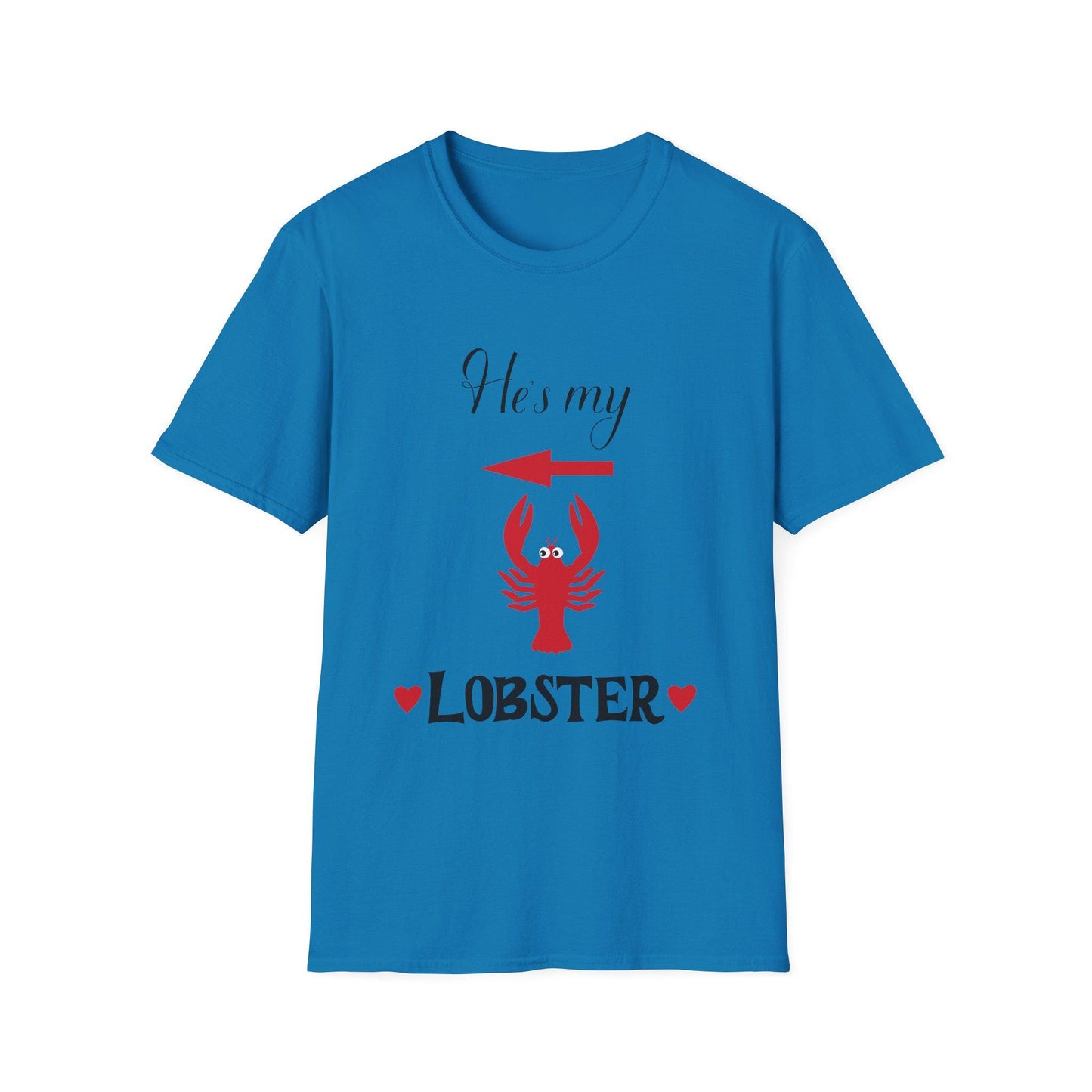 Couple's Unisex Softstyle T-Shirts He's My Lobster She's My Lobster, Engagement Party Gift, Valentine's Day Matching Tees, Couple's Gift