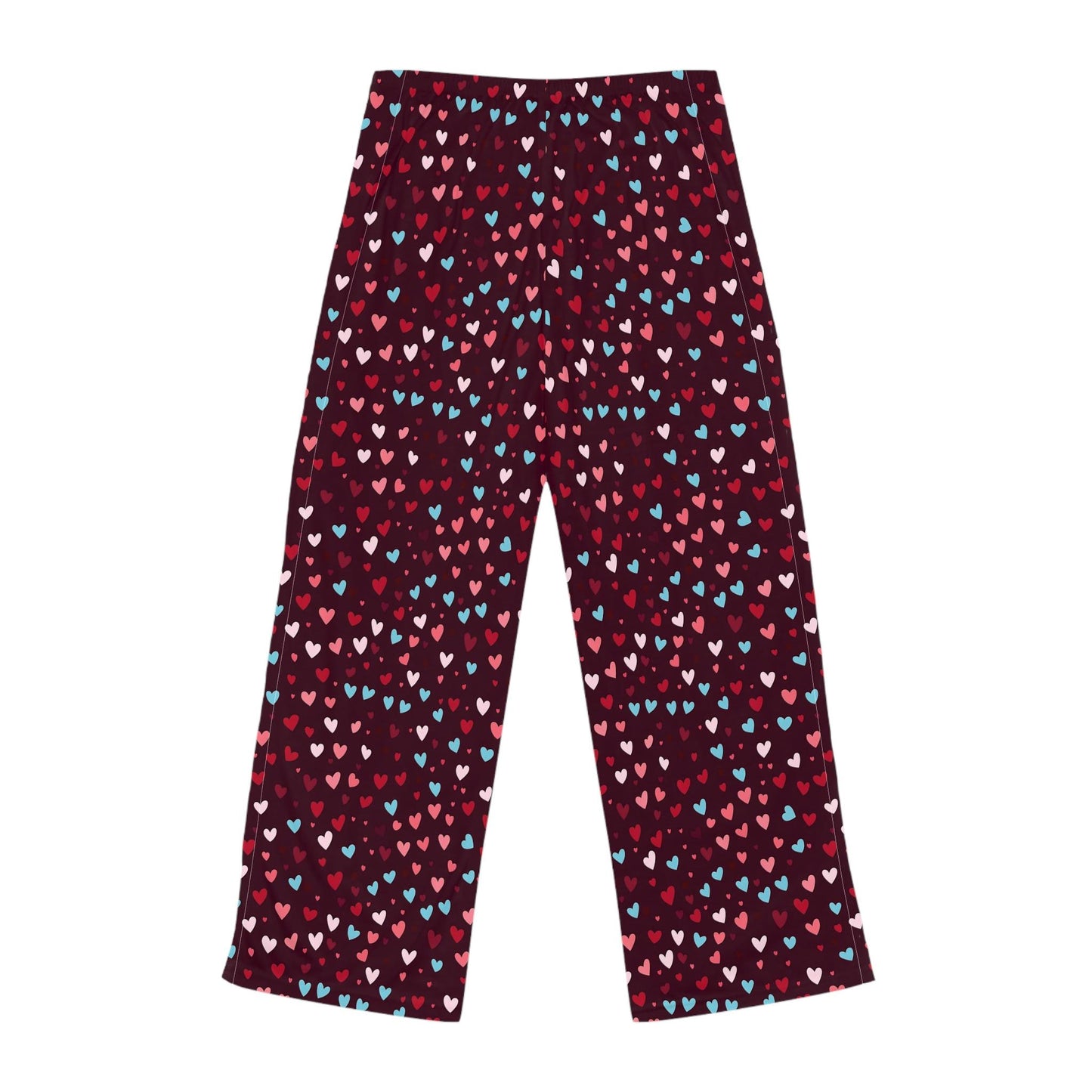 Heart Pattern Women's Pajama Pants, Valentine's Day Gift, Anniversary Pajamas, Comfy Sleepwear, Cute Lounge Pants