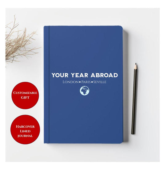 Personalized Hardcover Notebook, Custom Name Journal, Personalized Stationery, Unique Gift, Custom Spine Text, Personalized Journal