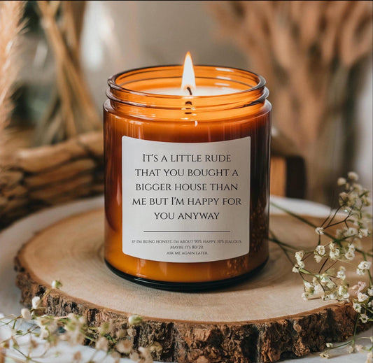 Housewarming Gift Candle, Coconut Apricot Scented Candles, Funny Housewarming Gift