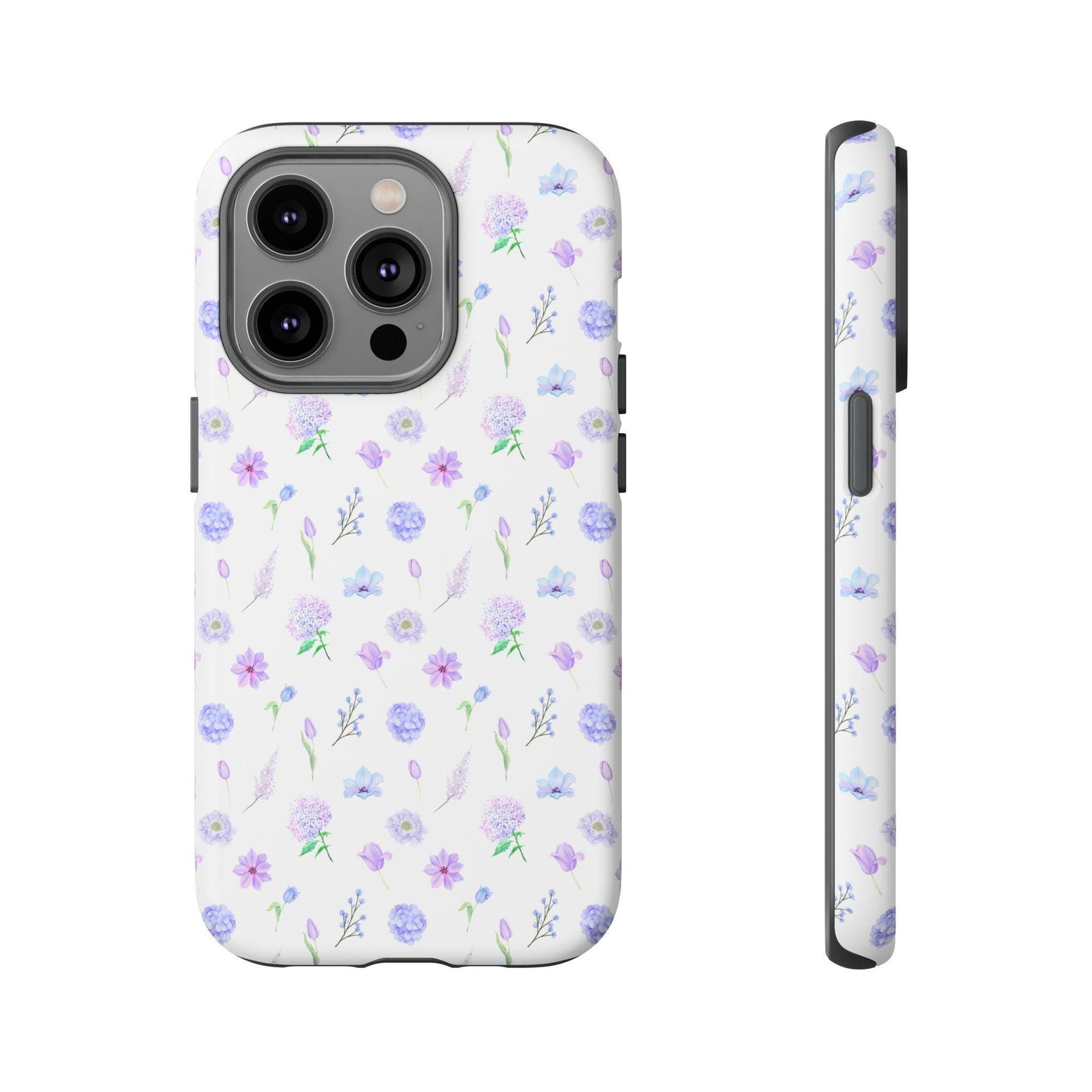 Phone Case, Colorful Wildflower Pattern Tough Cases, Protective Phone Cover, Floral Print Phone Accessories, Dainty Flower Phone Shell,