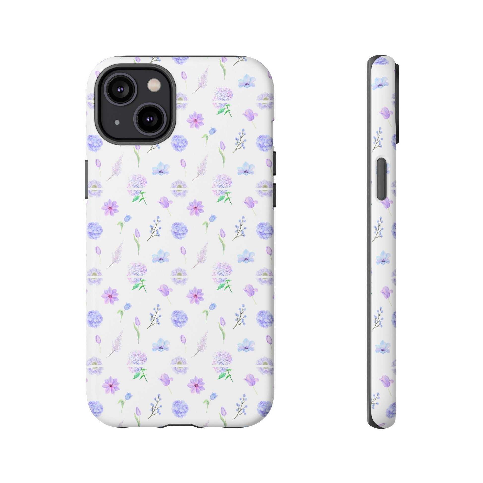 Phone Case, Colorful Wildflower Pattern Tough Cases, Protective Phone Cover, Floral Print Phone Accessories, Dainty Flower Phone Shell,