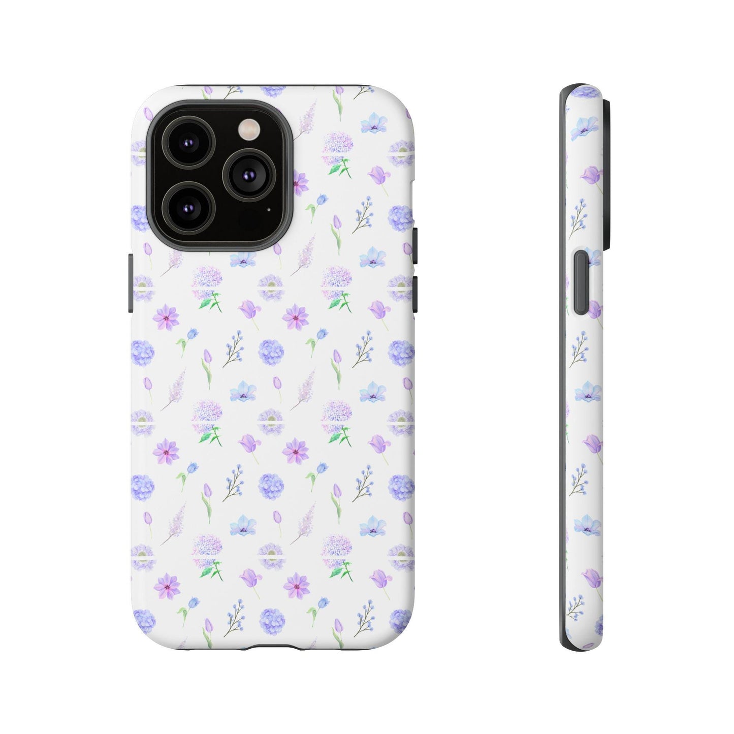 Phone Case, Colorful Wildflower Pattern Tough Cases, Protective Phone Cover, Floral Print Phone Accessories, Dainty Flower Phone Shell,