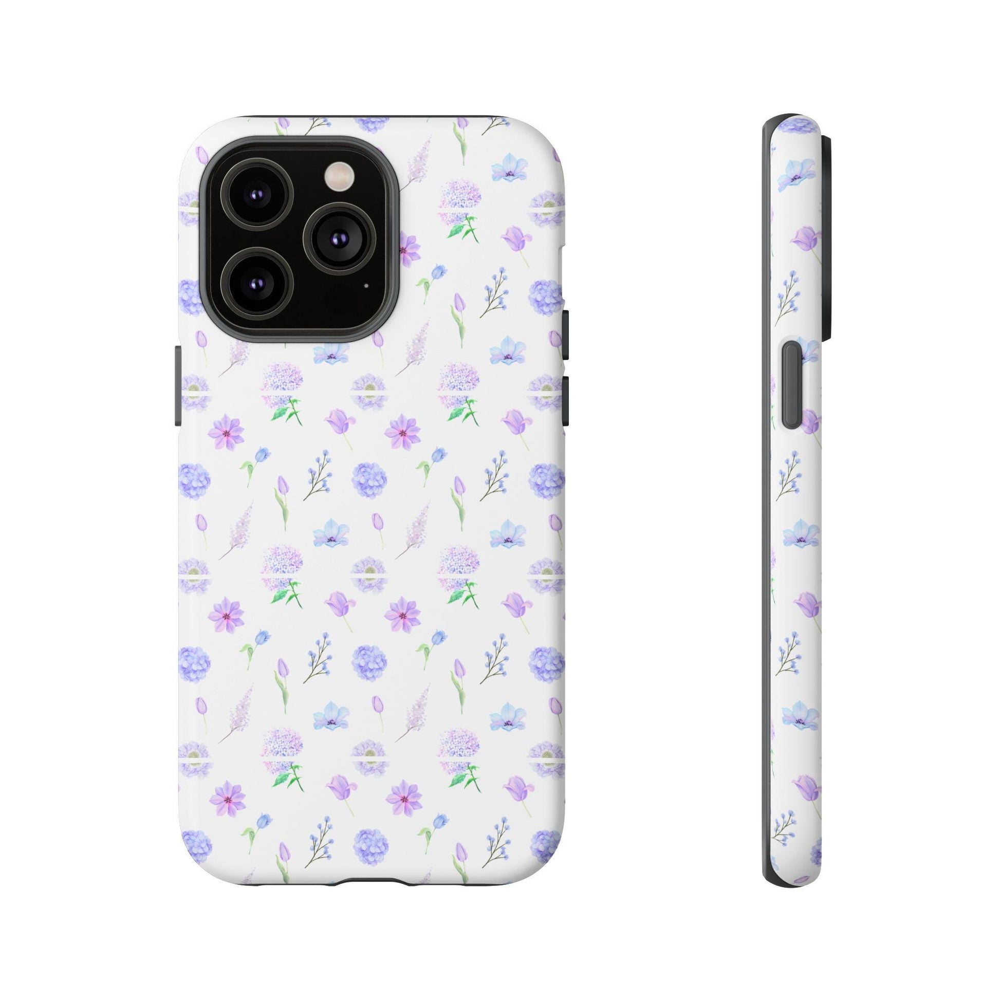 Phone Case, Colorful Wildflower Pattern Tough Cases, Protective Phone Cover, Floral Print Phone Accessories, Dainty Flower Phone Shell,