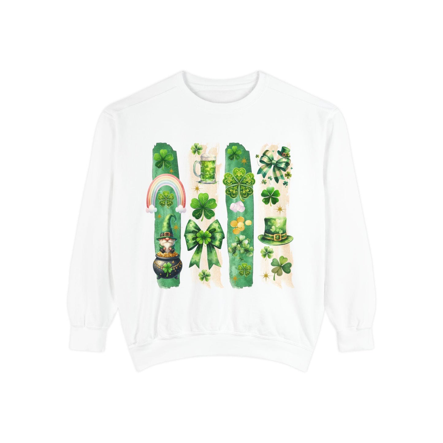 St. Patrick's Day Sweatshirt, Unisex Shamrock Sweater, Lucky Green Sweatshirt, Holiday Fashion, Cozy Gift Idea, Comfort Colors Sweatshirt