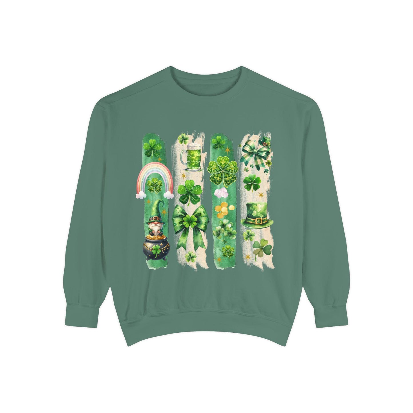 St. Patrick's Day Sweatshirt, Unisex Shamrock Sweater, Lucky Green Sweatshirt, Holiday Fashion, Cozy Gift Idea, Comfort Colors Sweatshirt