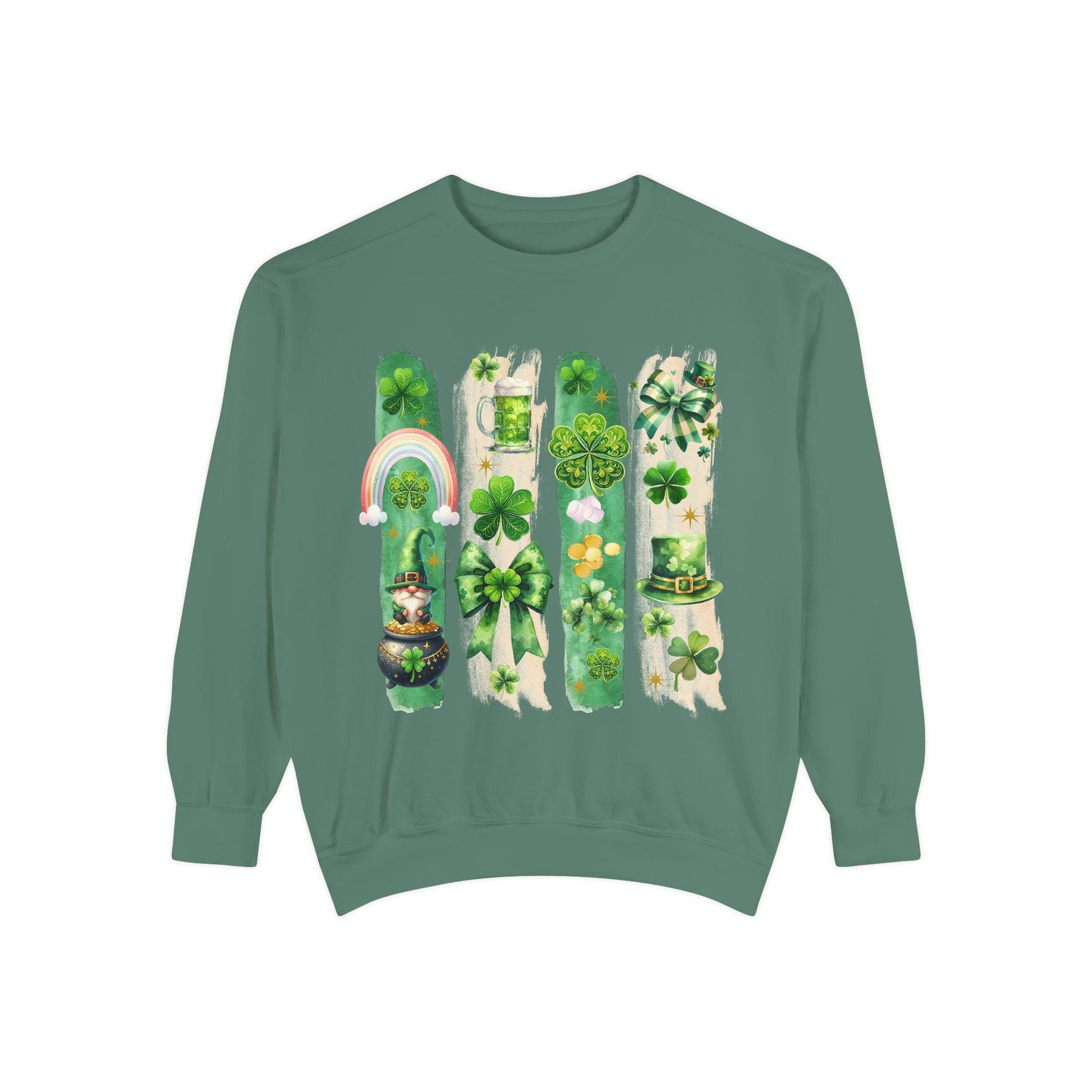 St. Patrick's Day Sweatshirt, Unisex Shamrock Sweater, Lucky Green Sweatshirt, Holiday Fashion, Cozy Gift Idea, Comfort Colors Sweatshirt