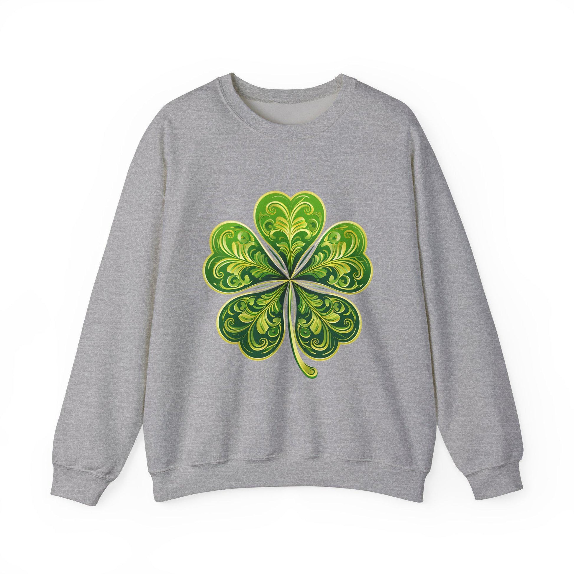 Saint Patrick's Day Shamrock Sweatshirt, Unisex Crewneck Jumper, Irish Gift, St. Paddy's Day, Green Pullover, Lucky Charm, Celtic Apparel