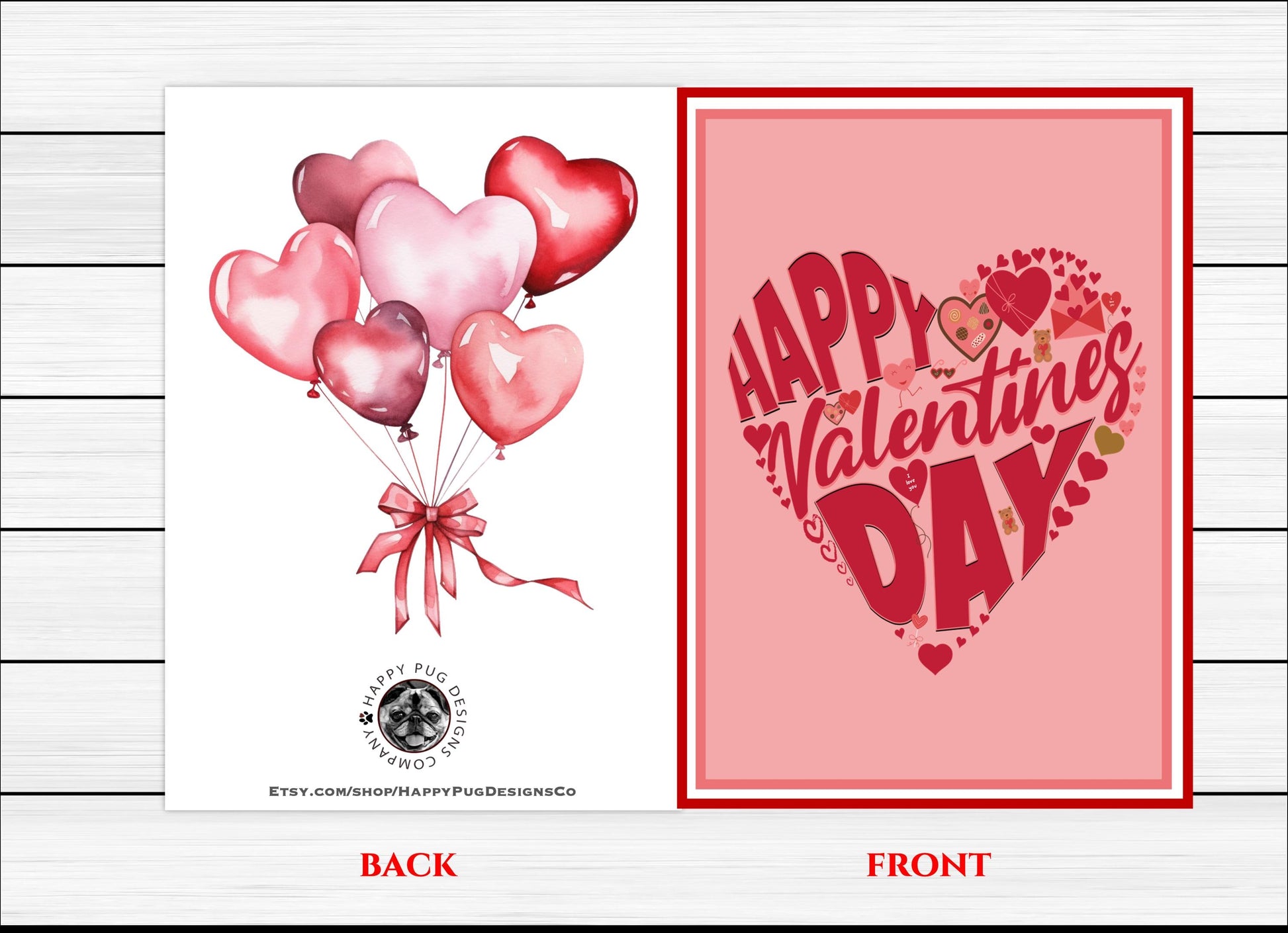 Valentine's Day Printable Card, Printable Valentine's Day Card, Digital Valentine's Day Card, Print at home card