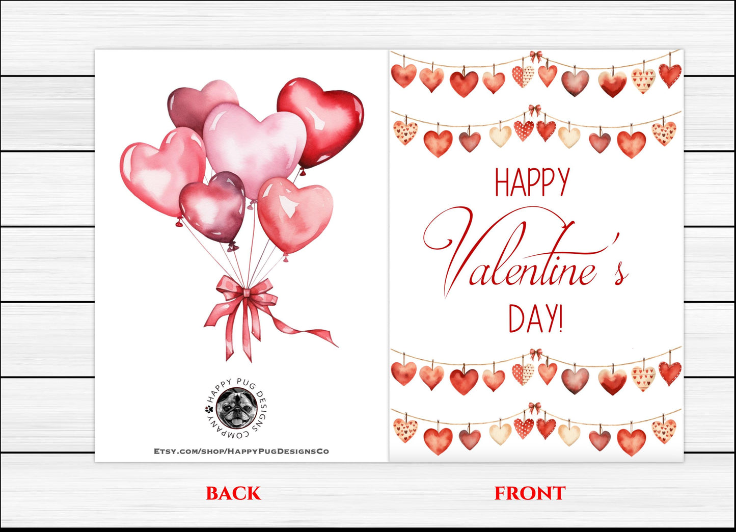 Valentine's Day Printable Card, Printable Valentine's Day Card, Digital Valentine's Day Card, Print at home card