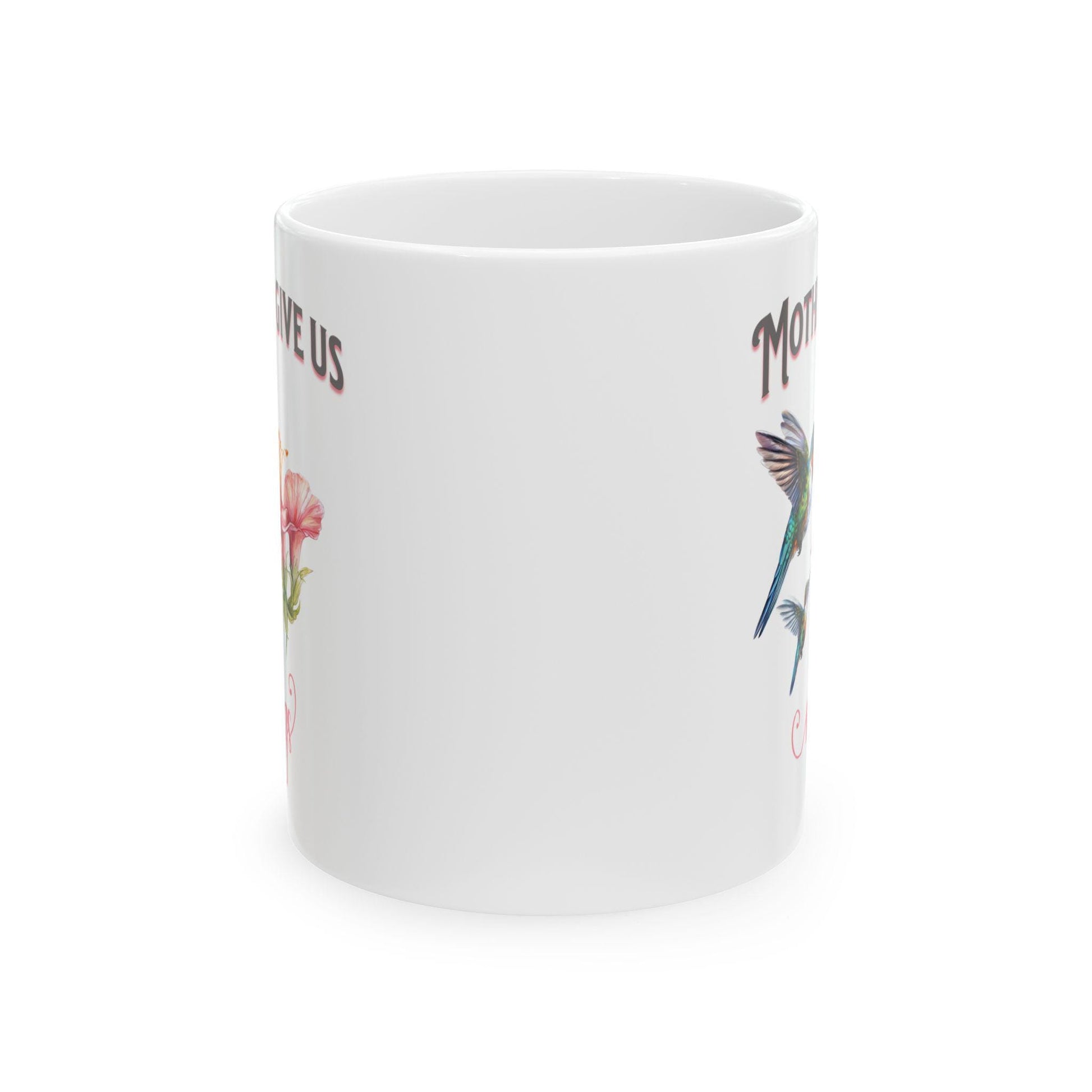 Hummingbird Mother's Day Ceramic Mug, Gift for Mom, Christmas Present, Birthday Gift, Motherhood Tribute Mug
