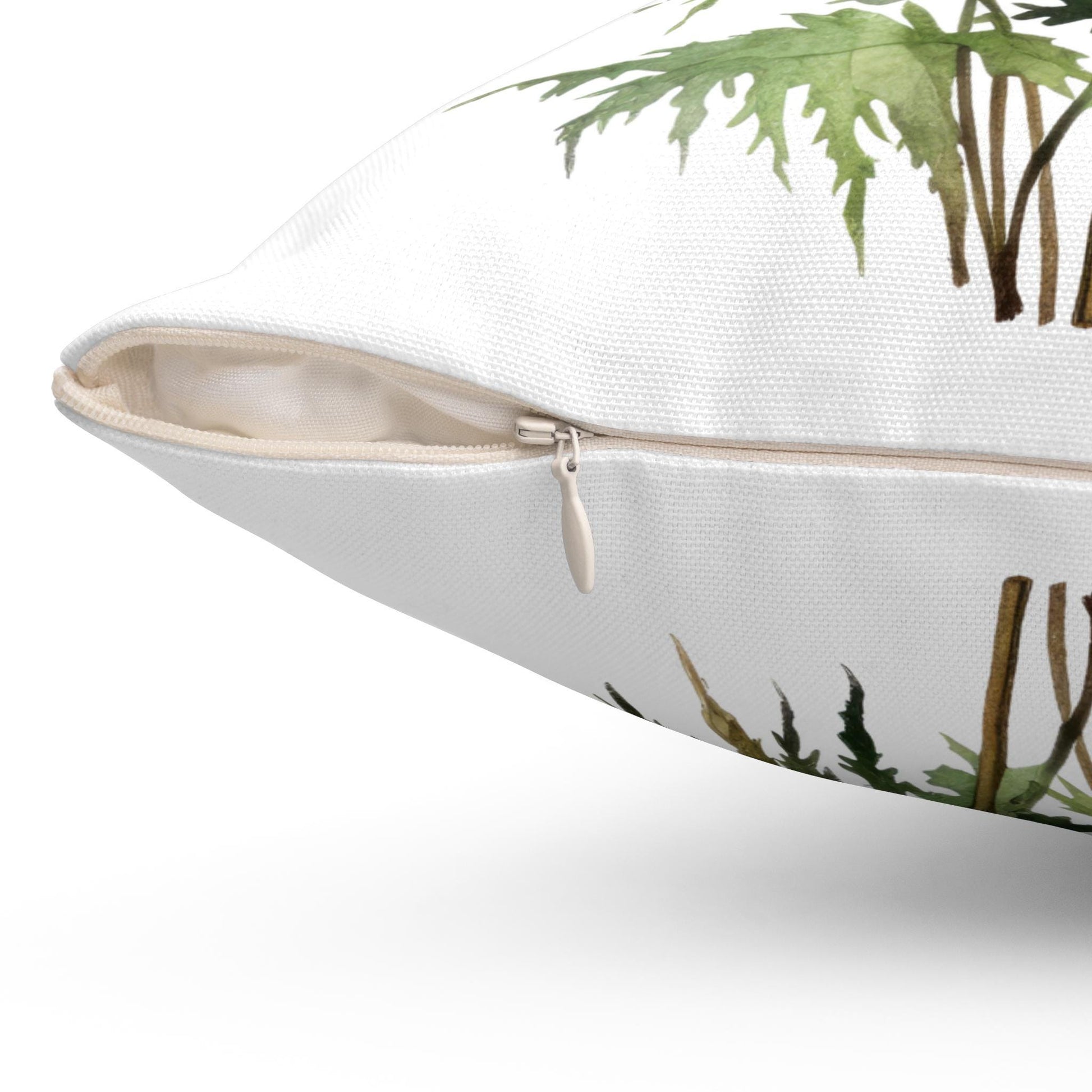 Botanical Fern Square Pillow - Plant Lover Decor, Nature Inspired, Home Accent, Eco-Friendly Gift, Living Room, Cozy Vibe