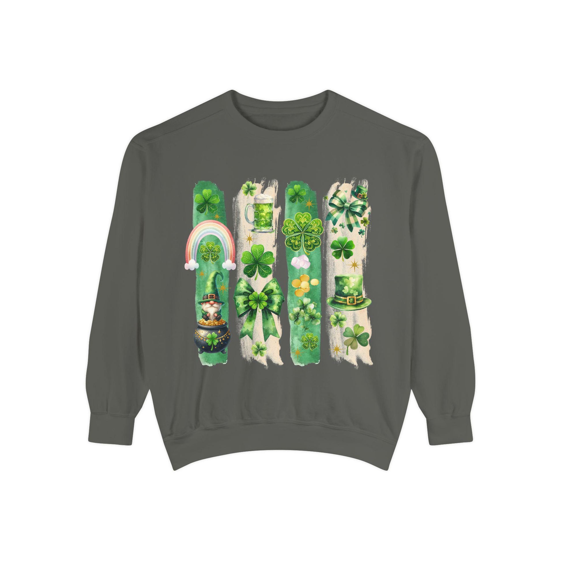 St. Patrick's Day Sweatshirt, Unisex Shamrock Sweater, Lucky Green Sweatshirt, Holiday Fashion, Cozy Gift Idea, Comfort Colors Sweatshirt