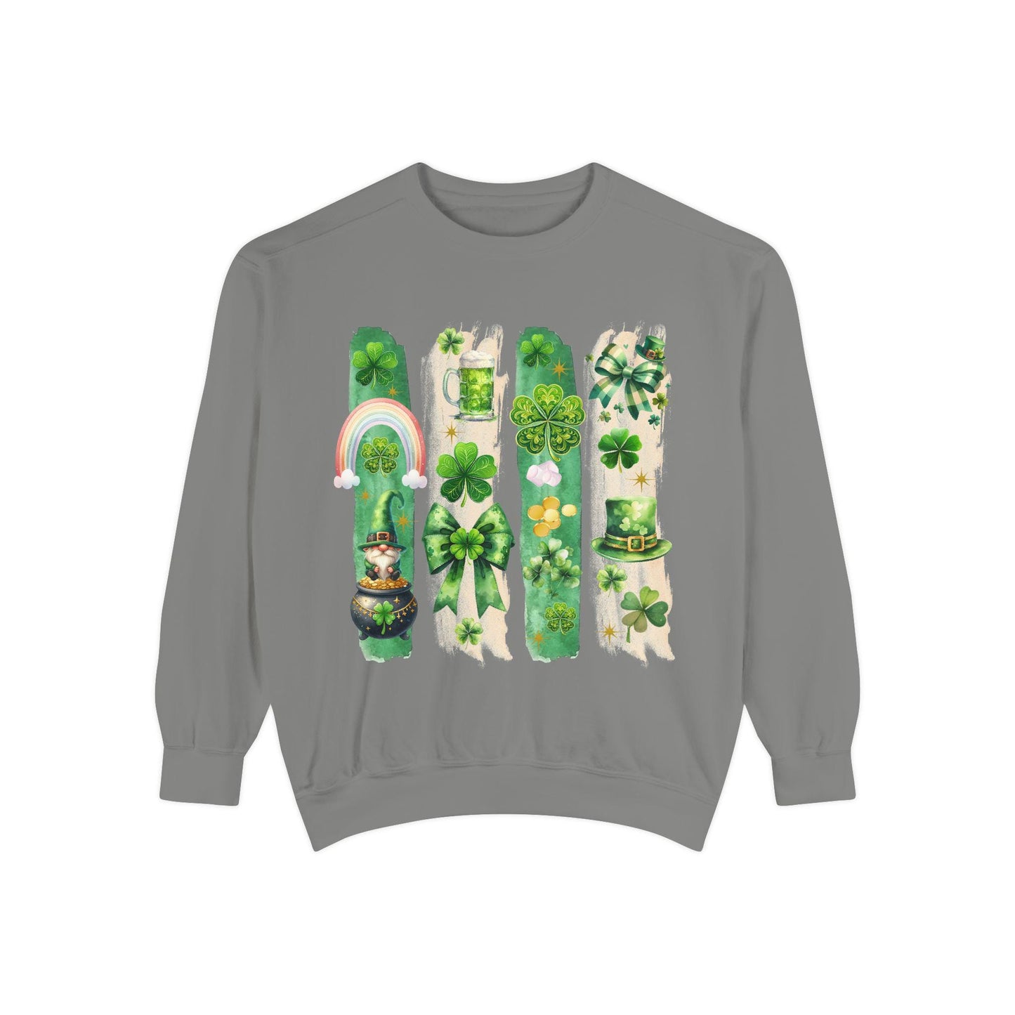 St. Patrick's Day Sweatshirt, Unisex Shamrock Sweater, Lucky Green Sweatshirt, Holiday Fashion, Cozy Gift Idea, Comfort Colors Sweatshirt