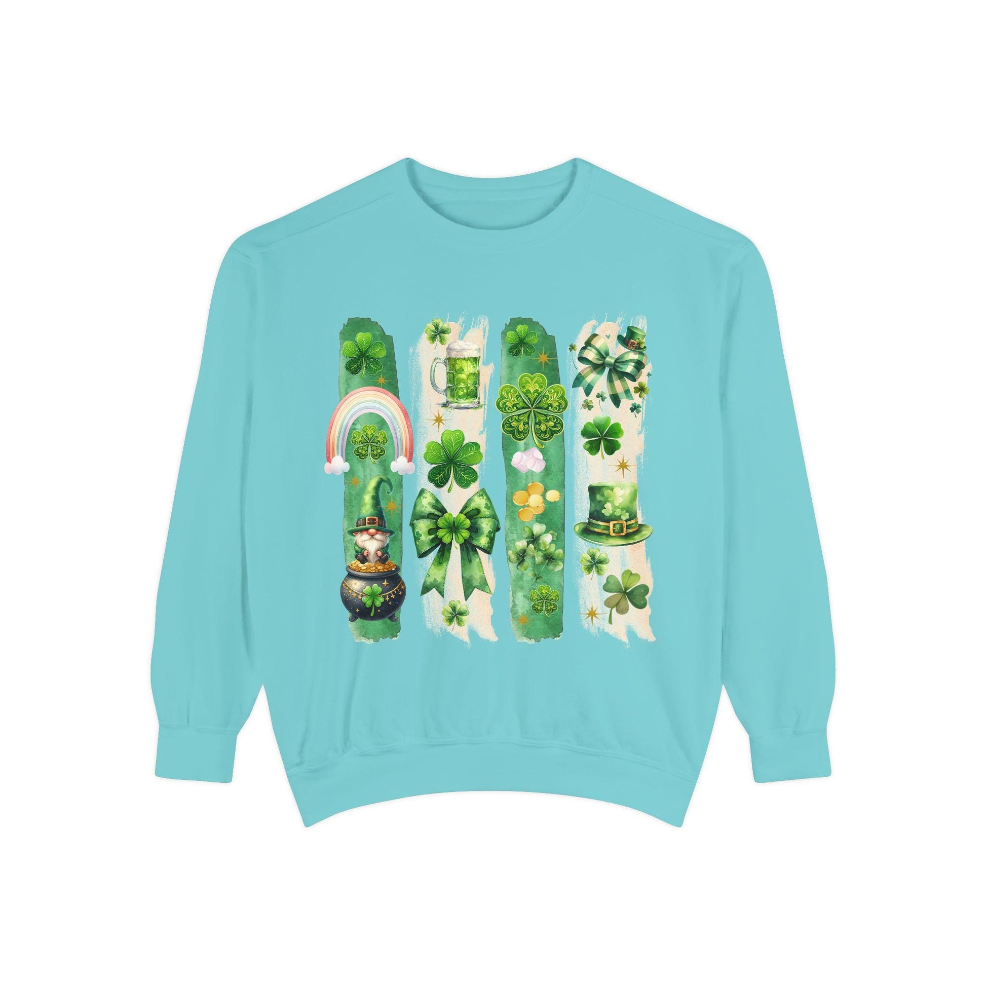 St. Patrick's Day Sweatshirt, Unisex Shamrock Sweater, Lucky Green Sweatshirt, Holiday Fashion, Cozy Gift Idea, Comfort Colors Sweatshirt