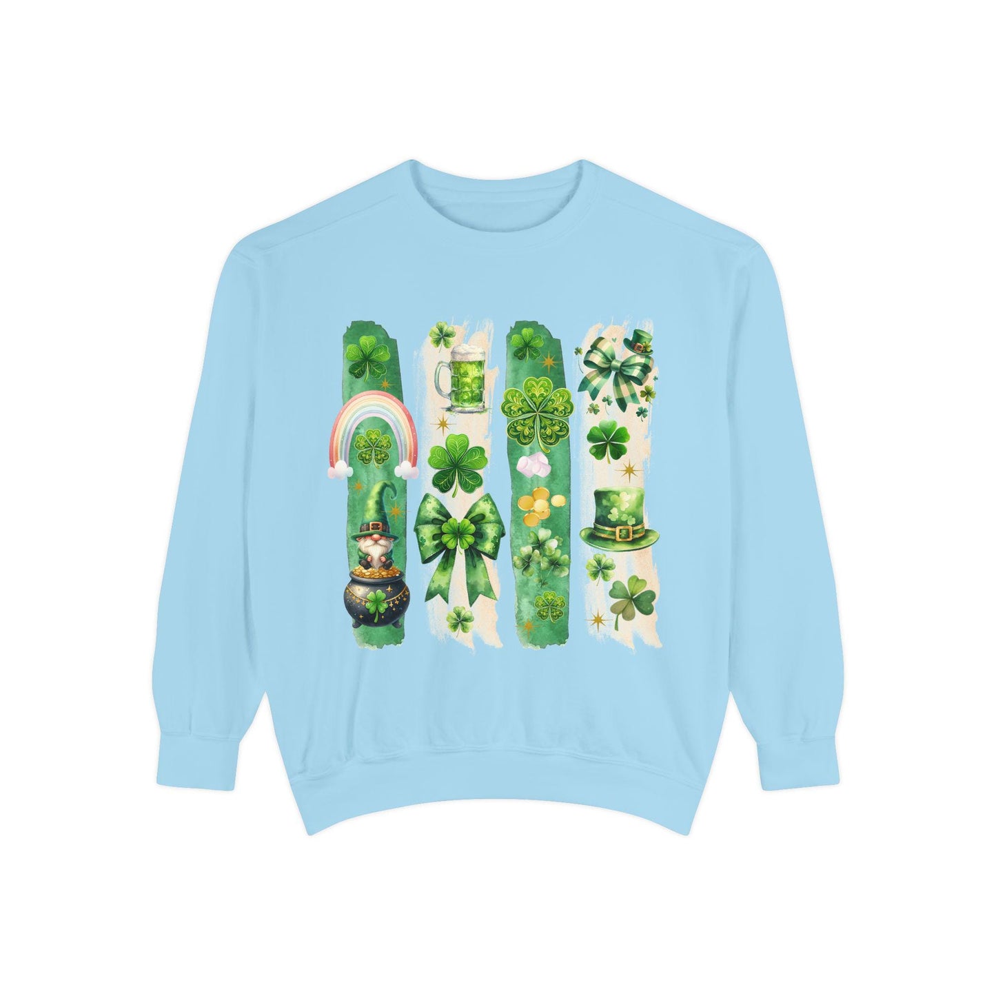St. Patrick's Day Sweatshirt, Unisex Shamrock Sweater, Lucky Green Sweatshirt, Holiday Fashion, Cozy Gift Idea, Comfort Colors Sweatshirt