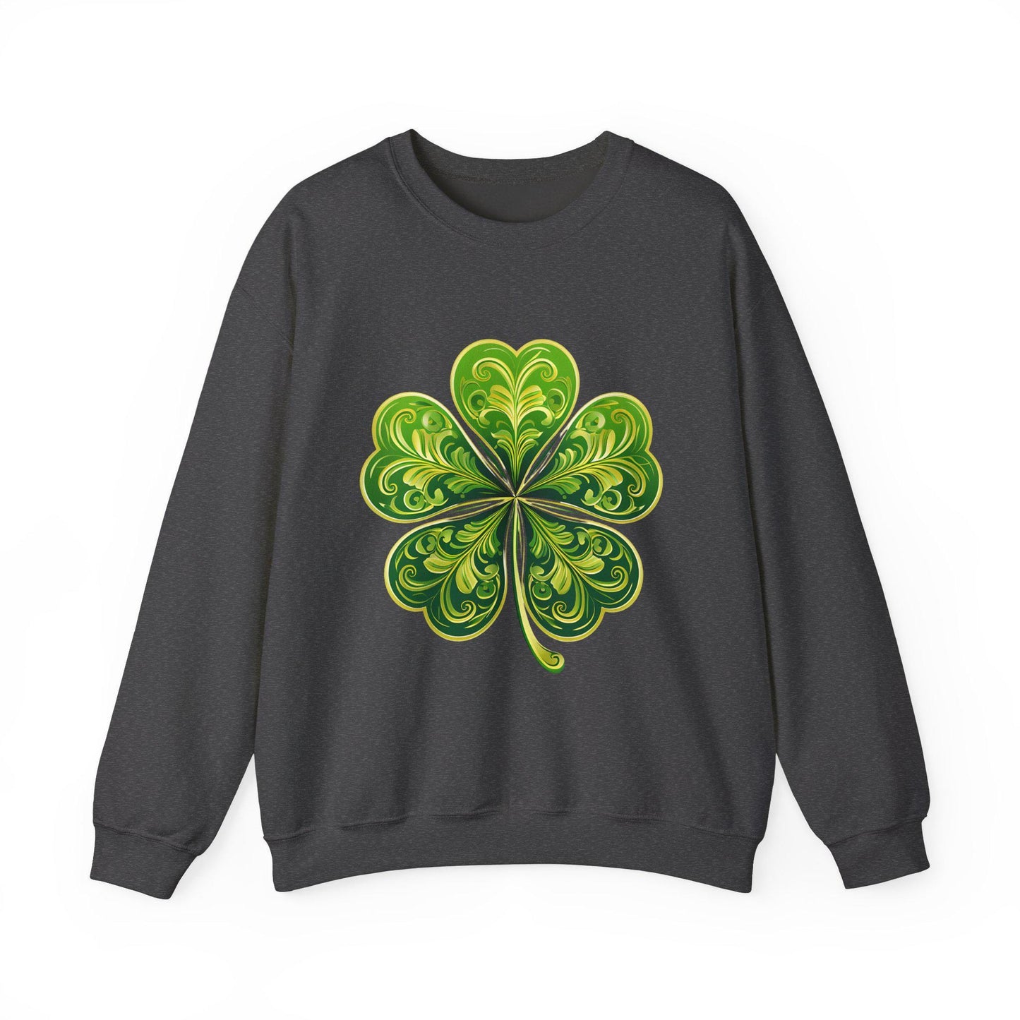 Saint Patrick's Day Shamrock Sweatshirt, Unisex Crewneck Jumper, Irish Gift, St. Paddy's Day, Green Pullover, Lucky Charm, Celtic Apparel
