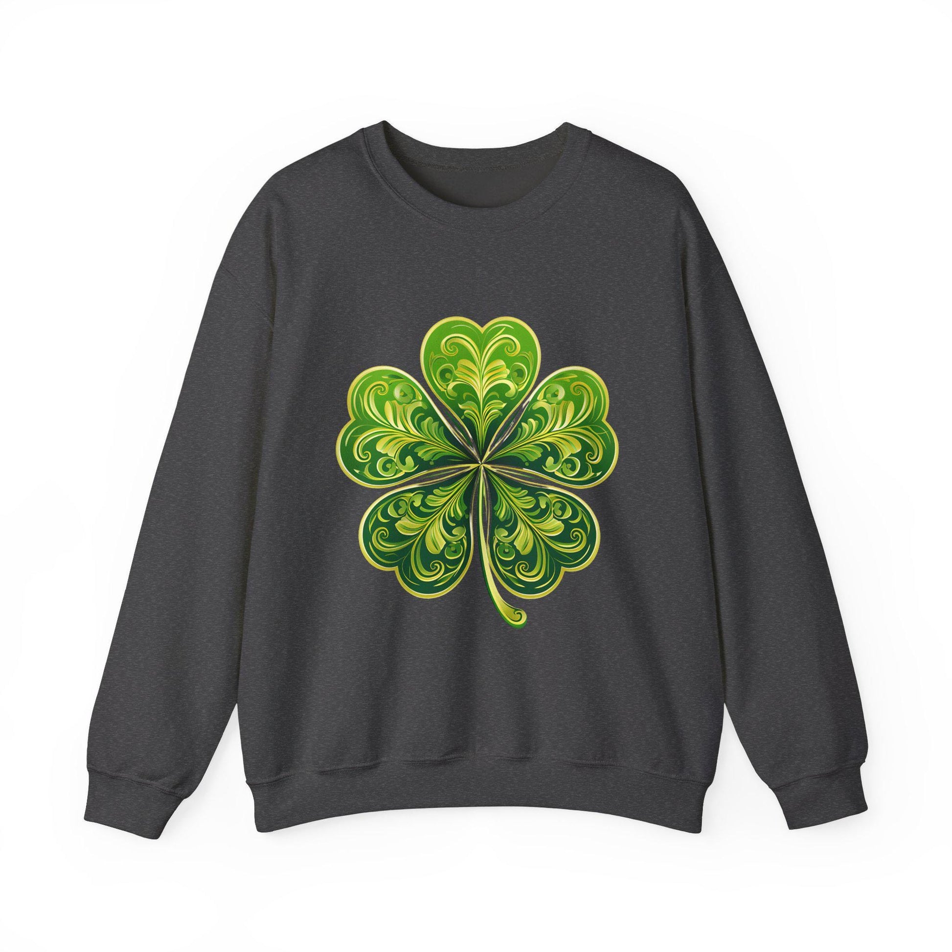 Saint Patrick's Day Shamrock Sweatshirt, Unisex Crewneck Jumper, Irish Gift, St. Paddy's Day, Green Pullover, Lucky Charm, Celtic Apparel