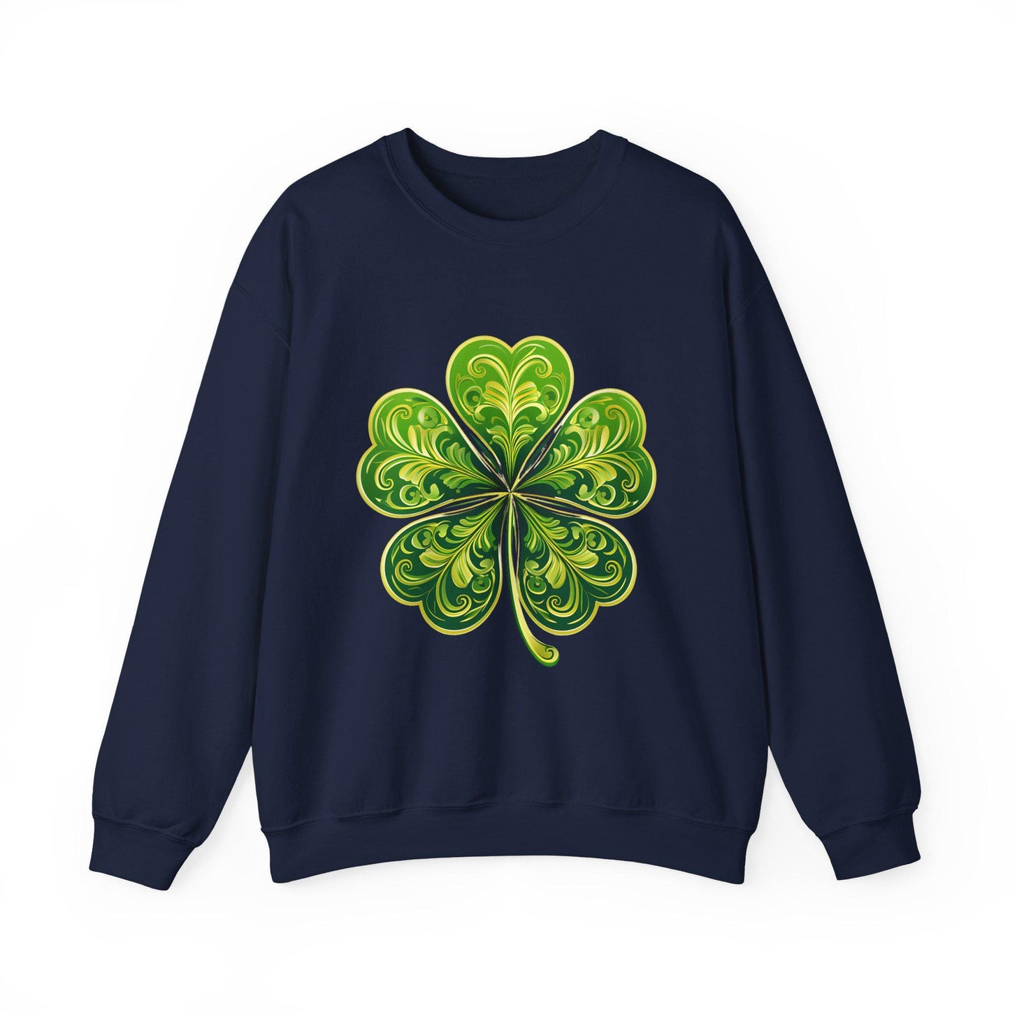 Saint Patrick's Day Shamrock Sweatshirt, Unisex Crewneck Jumper, Irish Gift, St. Paddy's Day, Green Pullover, Lucky Charm, Celtic Apparel