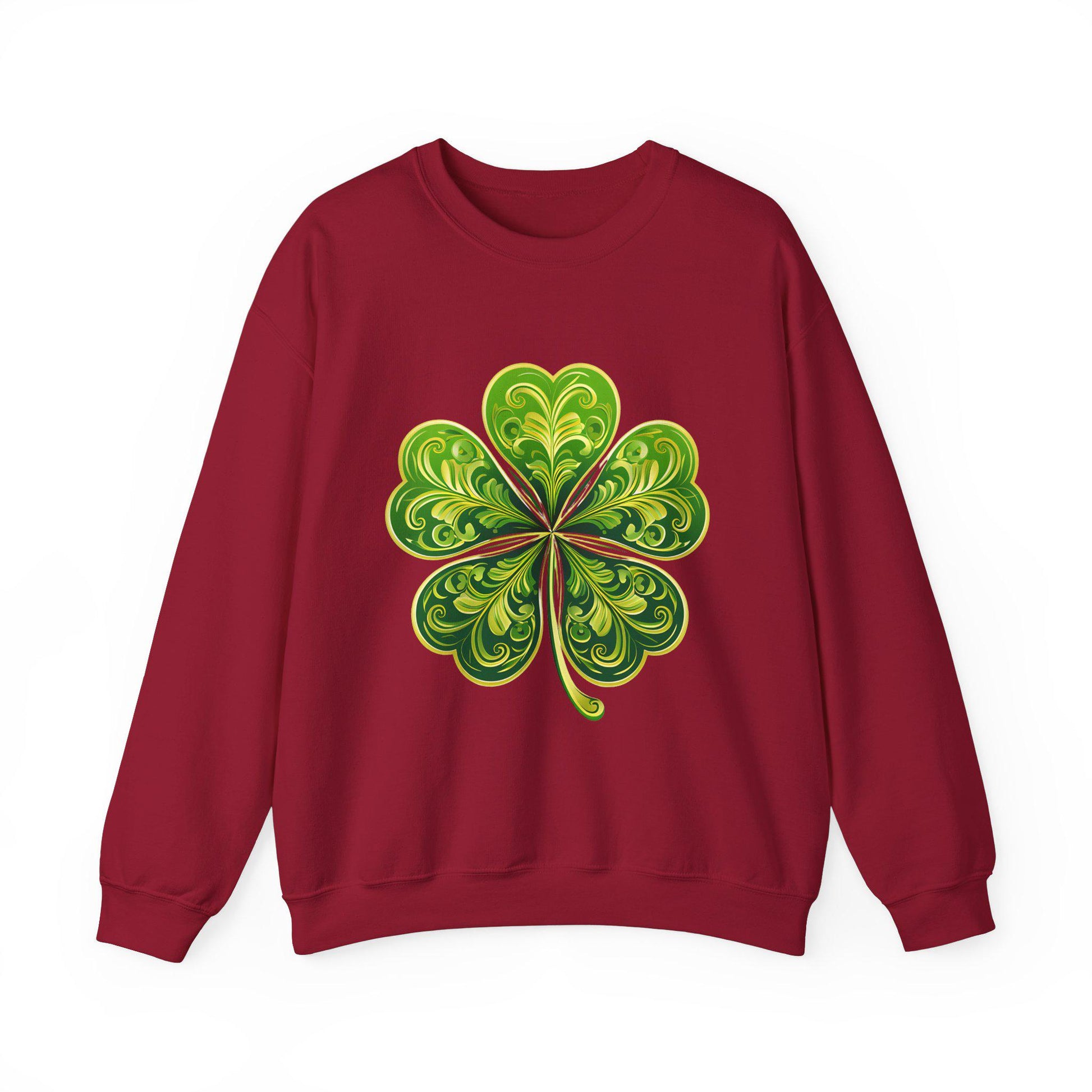 Saint Patrick's Day Shamrock Sweatshirt, Unisex Crewneck Jumper, Irish Gift, St. Paddy's Day, Green Pullover, Lucky Charm, Celtic Apparel