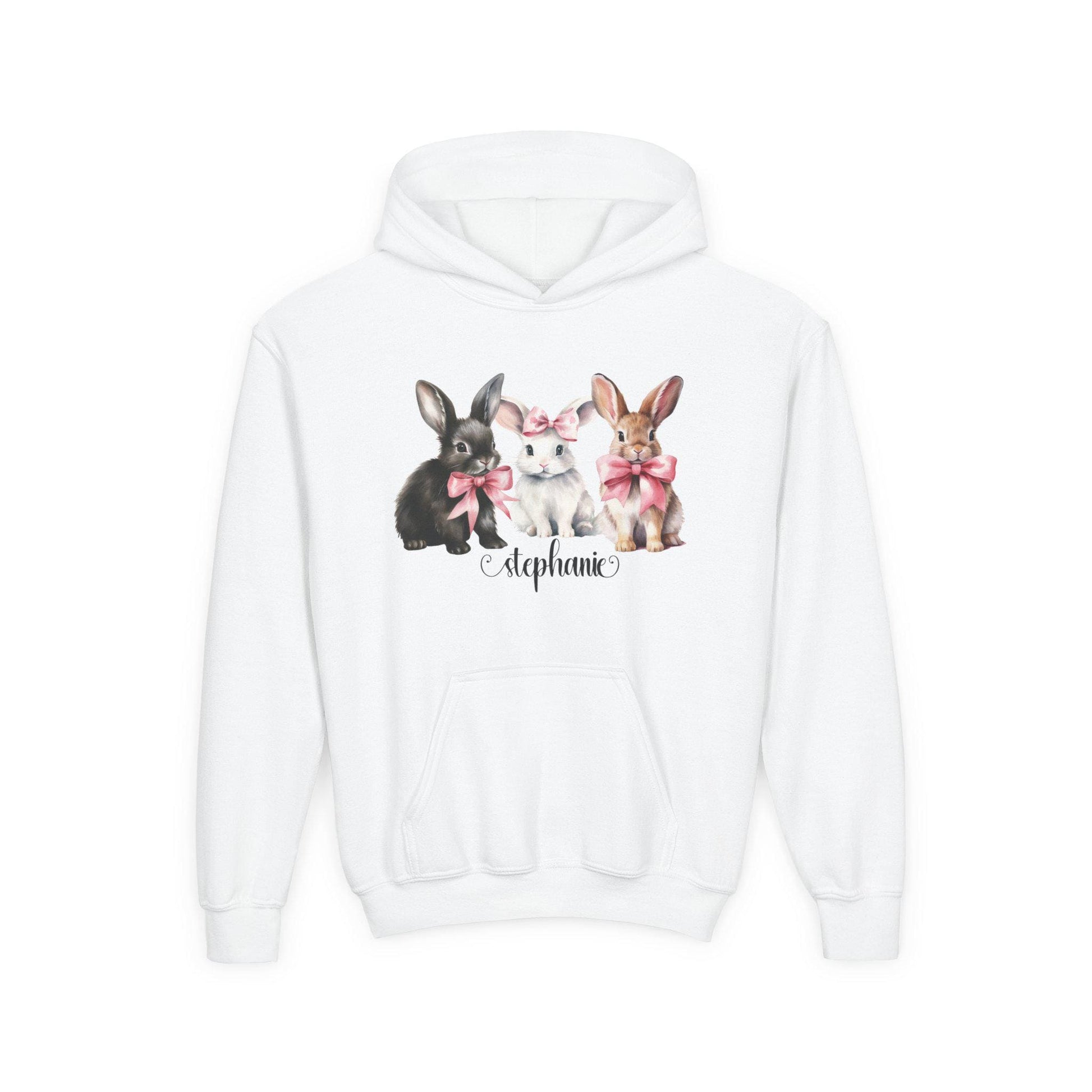 Personalized kids Easter Sweatshirt, Easter Bunny Kids Hoodie, Child's Name Bunny Hooded Sweatshirt, Easter Bunny Kids Jumper, Easter Kid's