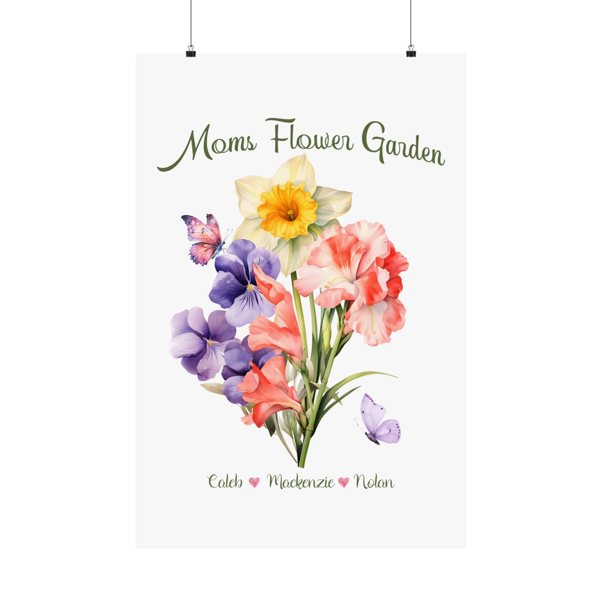Personalized Floral Mom Poster, Mother's Day Gift, Home Decor for Moms, Custom Wall Art, Nature Lover Decoration