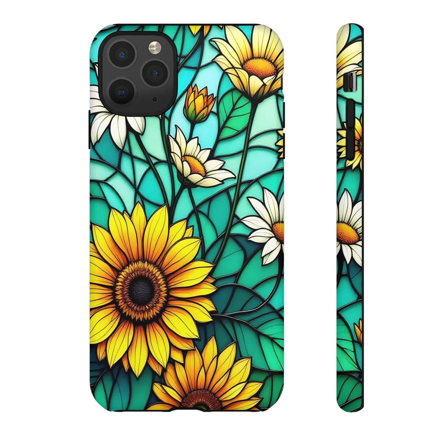 Copy of Stained Glass Floral Phone Case, Tough Cases, Colorful Flower Design, Artistic Phone Cover, iphone 11 12 13 14 15 16