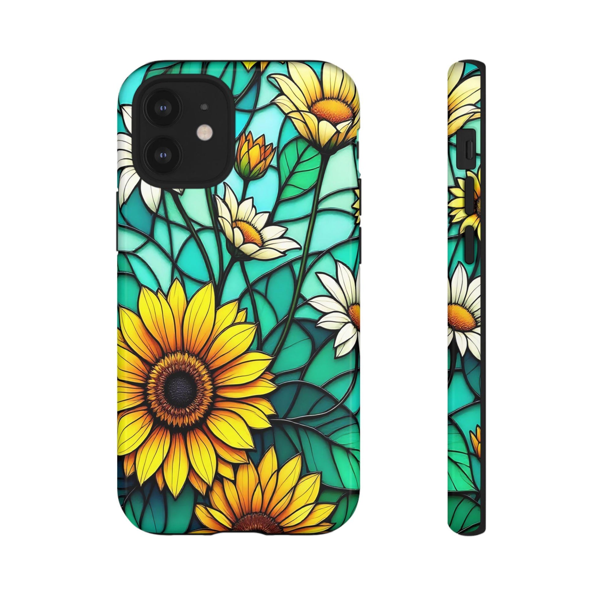 Copy of Stained Glass Floral Phone Case, Tough Cases, Colorful Flower Design, Artistic Phone Cover, iphone 11 12 13 14 15 16
