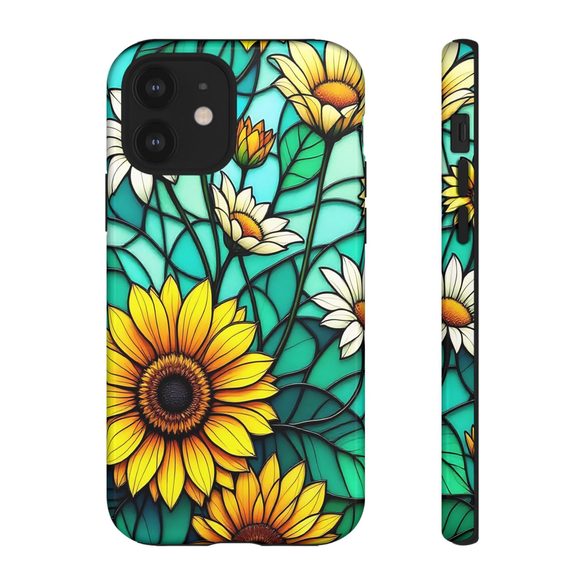 Copy of Stained Glass Floral Phone Case, Tough Cases, Colorful Flower Design, Artistic Phone Cover, iphone 11 12 13 14 15 16