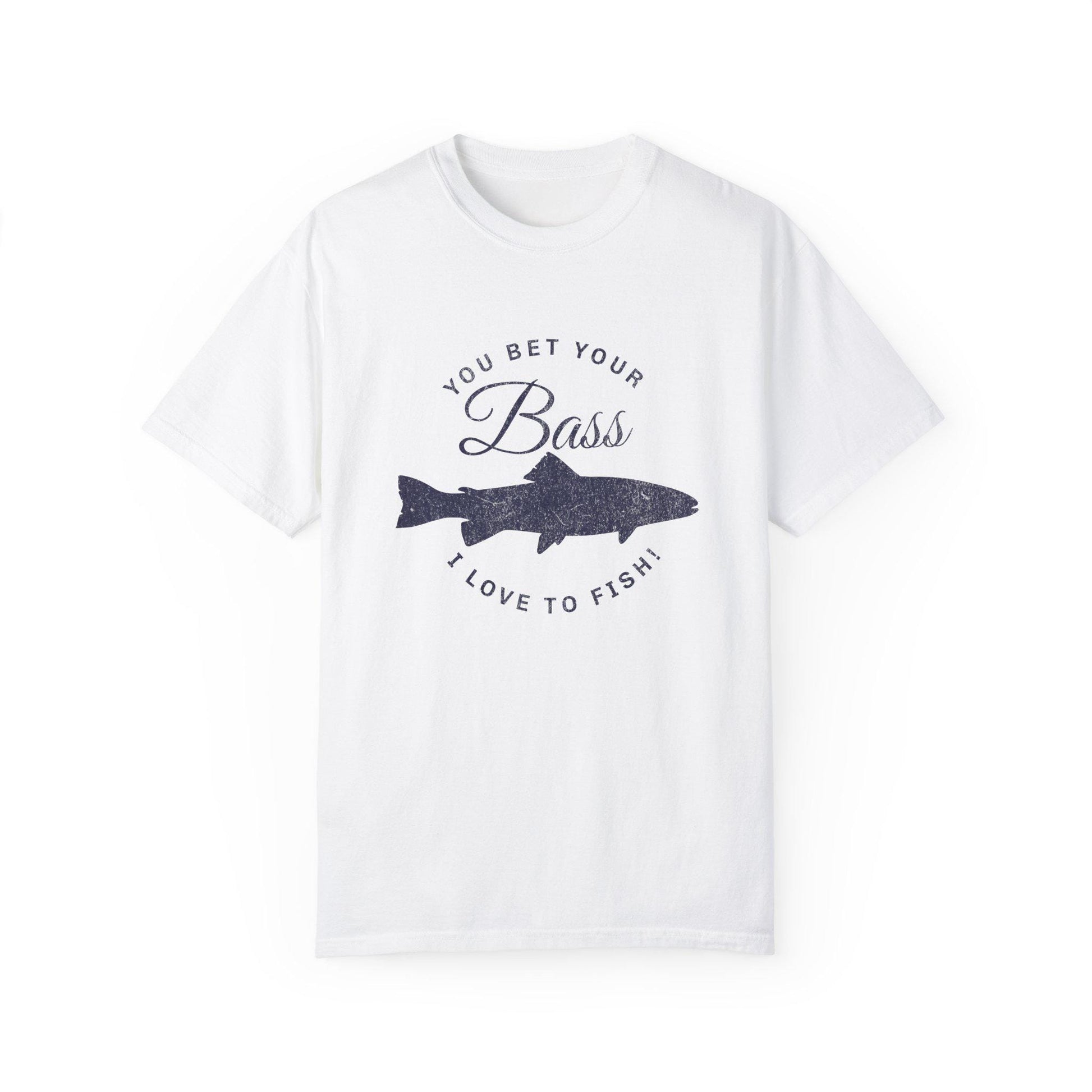 Funny Fishing T-shirt, I Love to Fish Tee, Garment-Dyed Shirt, Bass Fishing Gift, Angler Humor Apparel