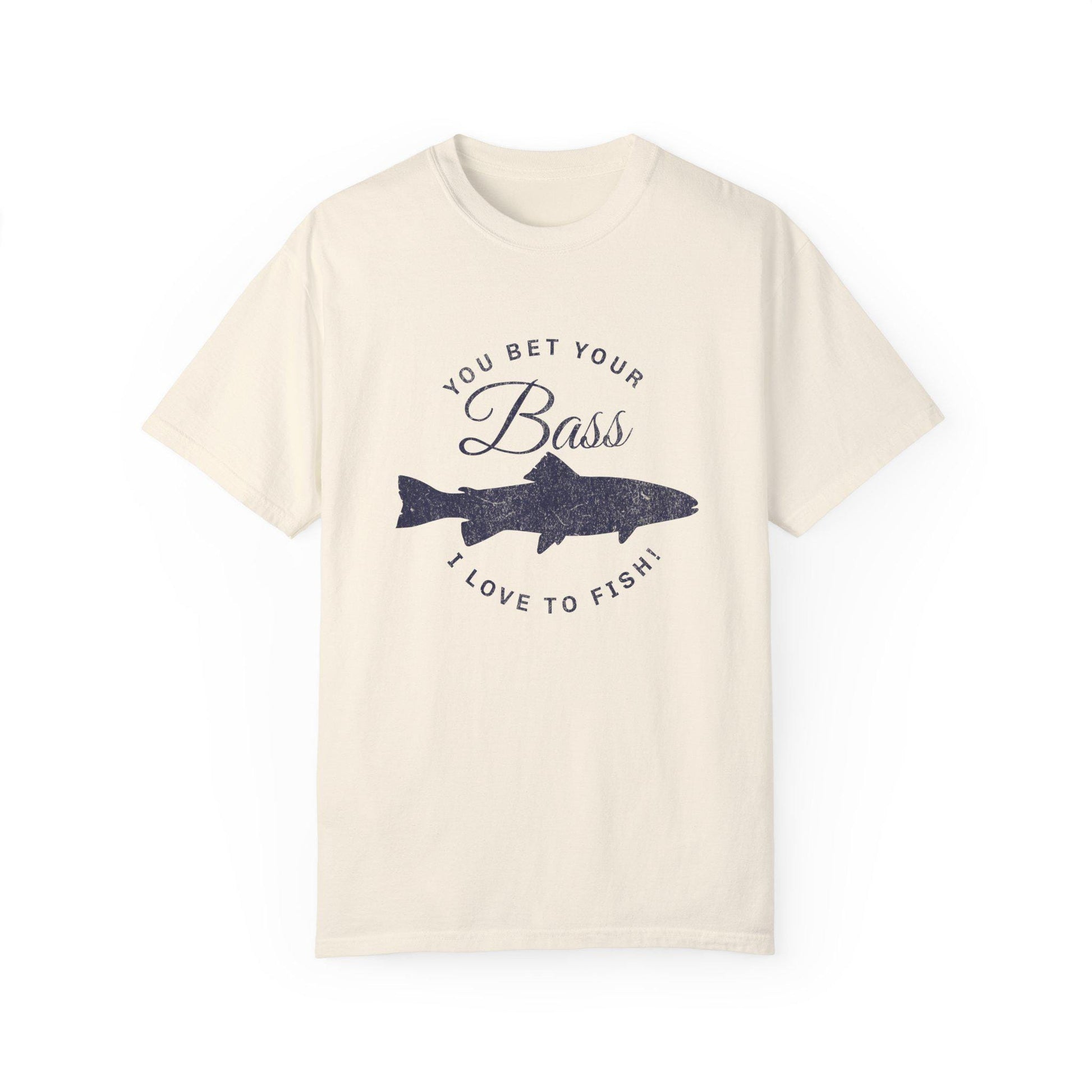 Funny Fishing T-shirt, I Love to Fish Tee, Garment-Dyed Shirt, Bass Fishing Gift, Angler Humor Apparel