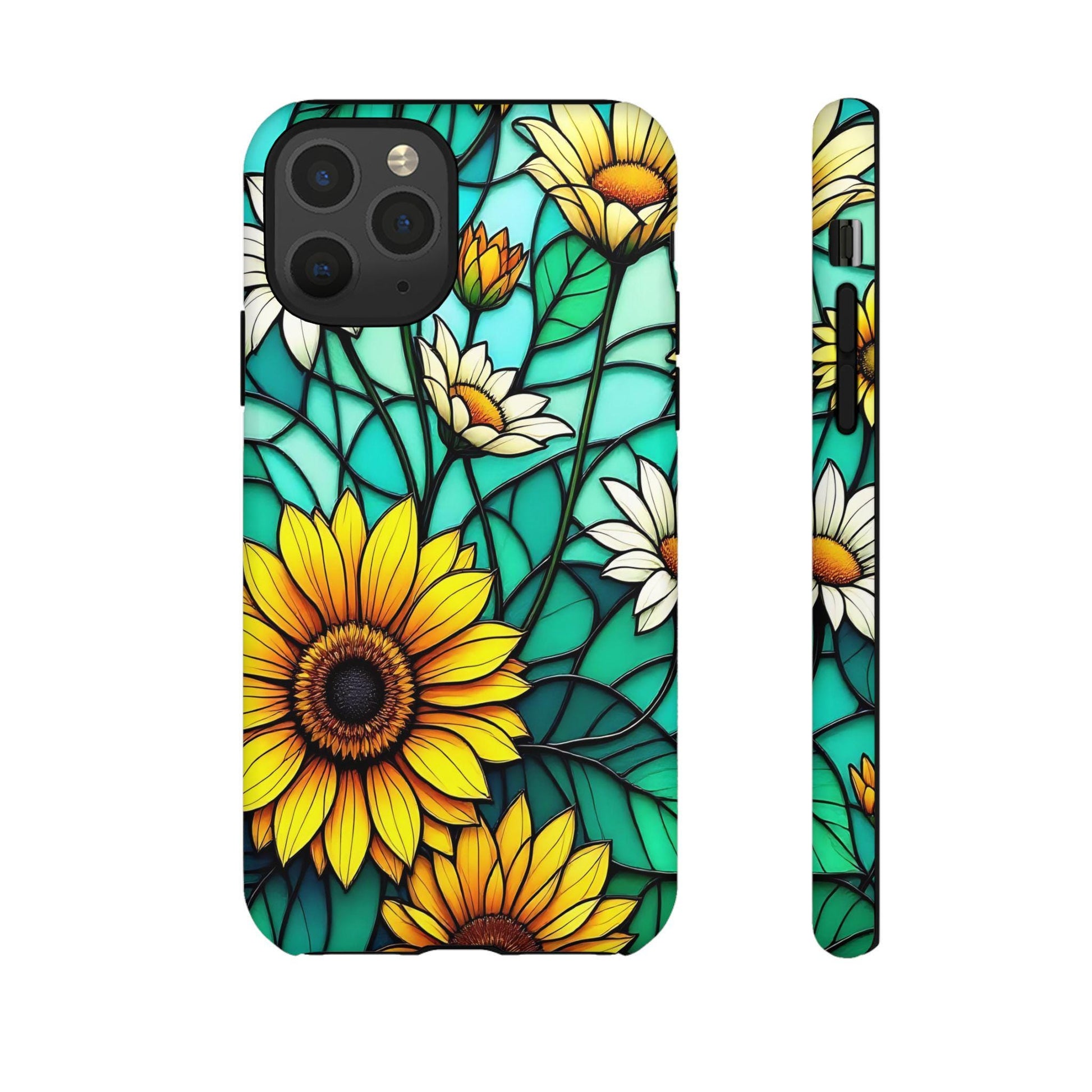 Copy of Stained Glass Floral Phone Case, Tough Cases, Colorful Flower Design, Artistic Phone Cover, iphone 11 12 13 14 15 16