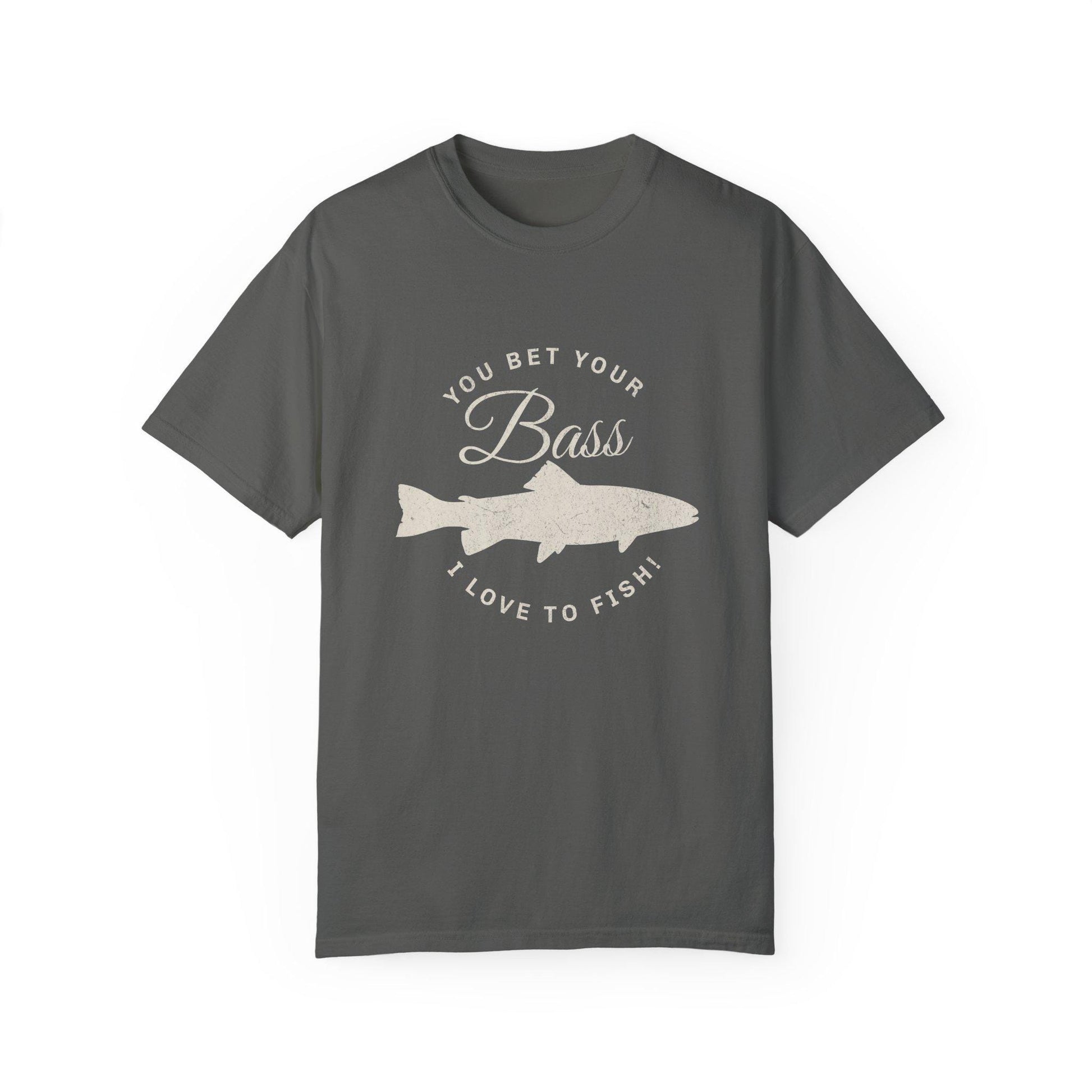 Funny Fishing T-shirt, I Love to Fish Tee, Garment-Dyed Shirt, Bass Fishing Gift, Angler Humor Apparel