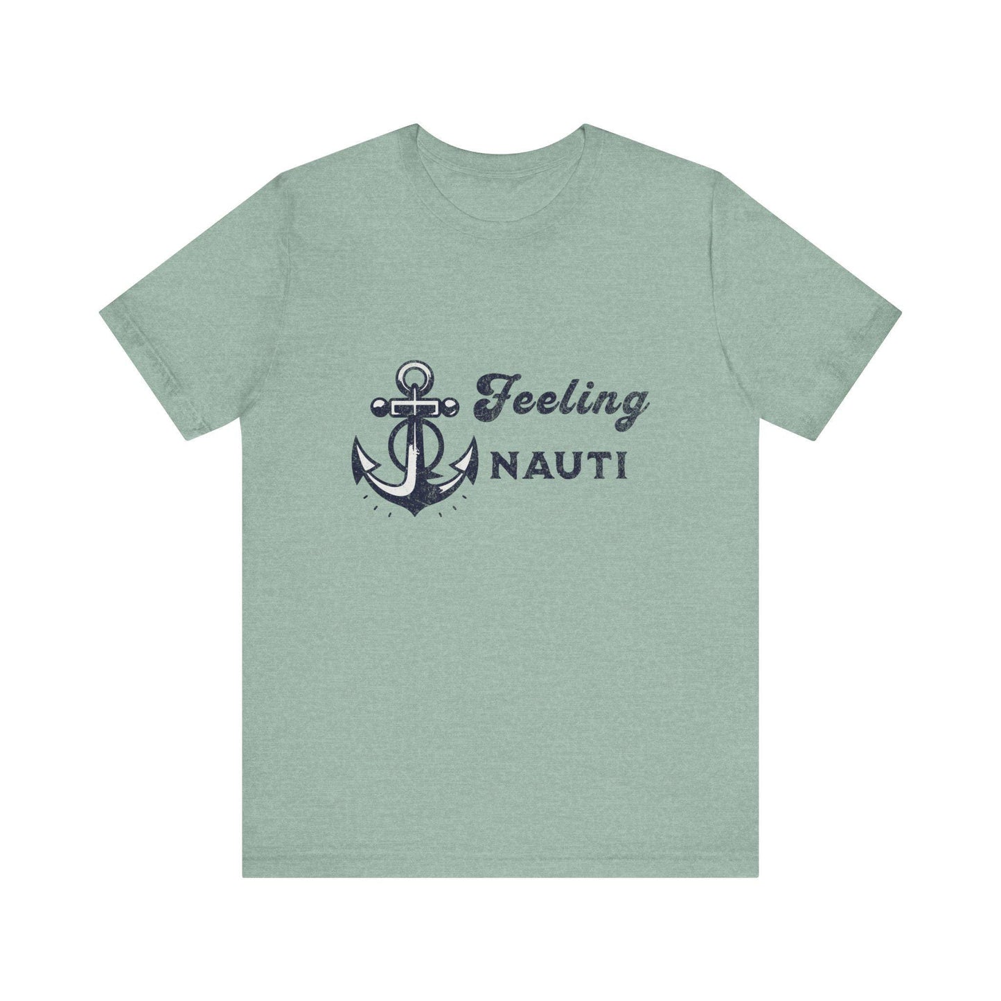 Feeling Nauti Anchor Tee, Nautical T-Shirt, Summer Vibes Shirt, Sailor Apparel, Ocean Lover Gift, Relaxed Fit Tee