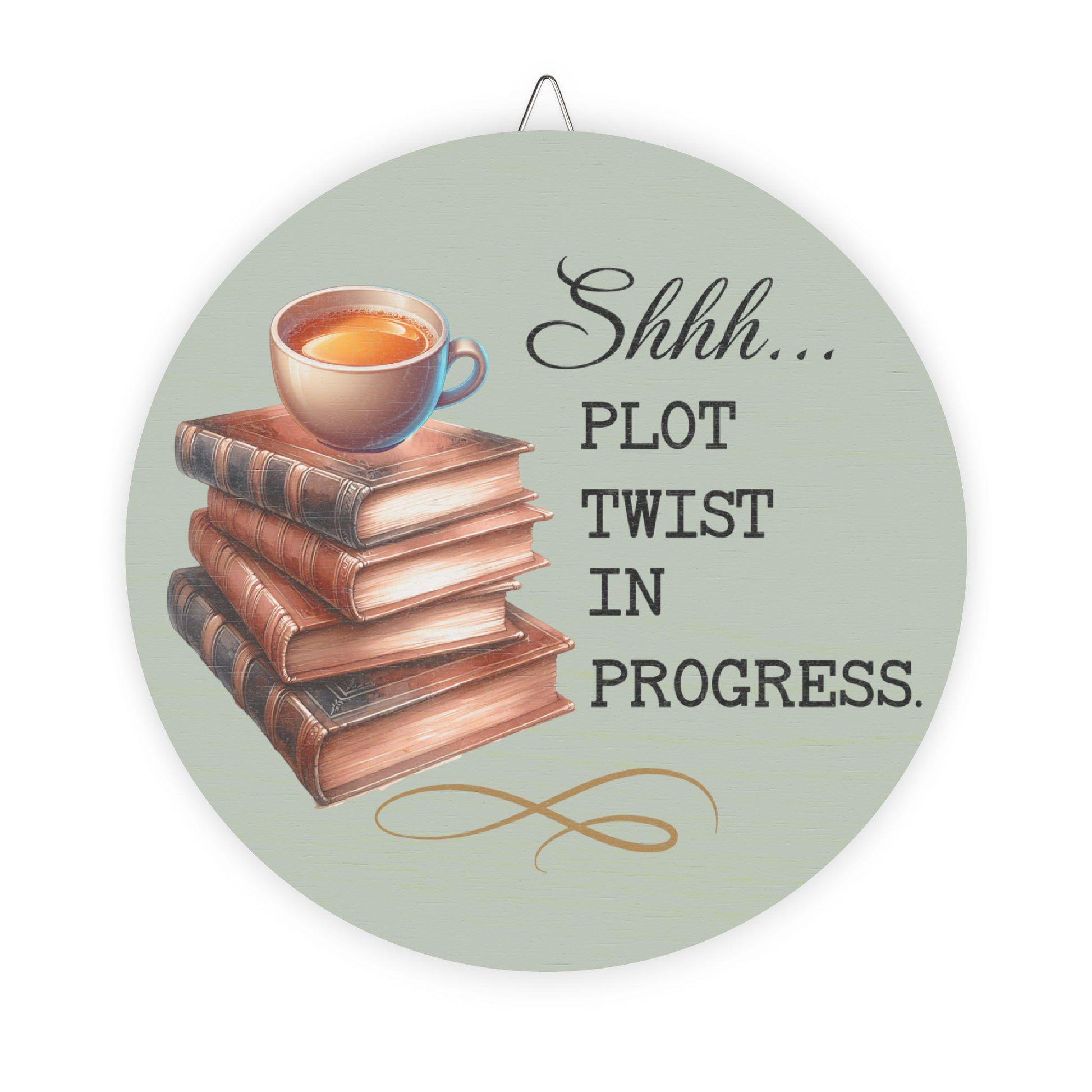 Rustic Book Lovers Wood Sign, Perfect for Readers, Craft Room Decor, Home Library Wall Art, Shhh Plot Twist Sign, Gift for Bookworms